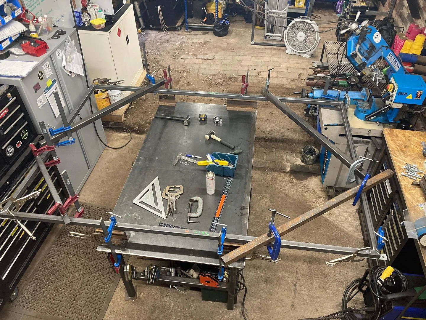 Workshop set up for frame making