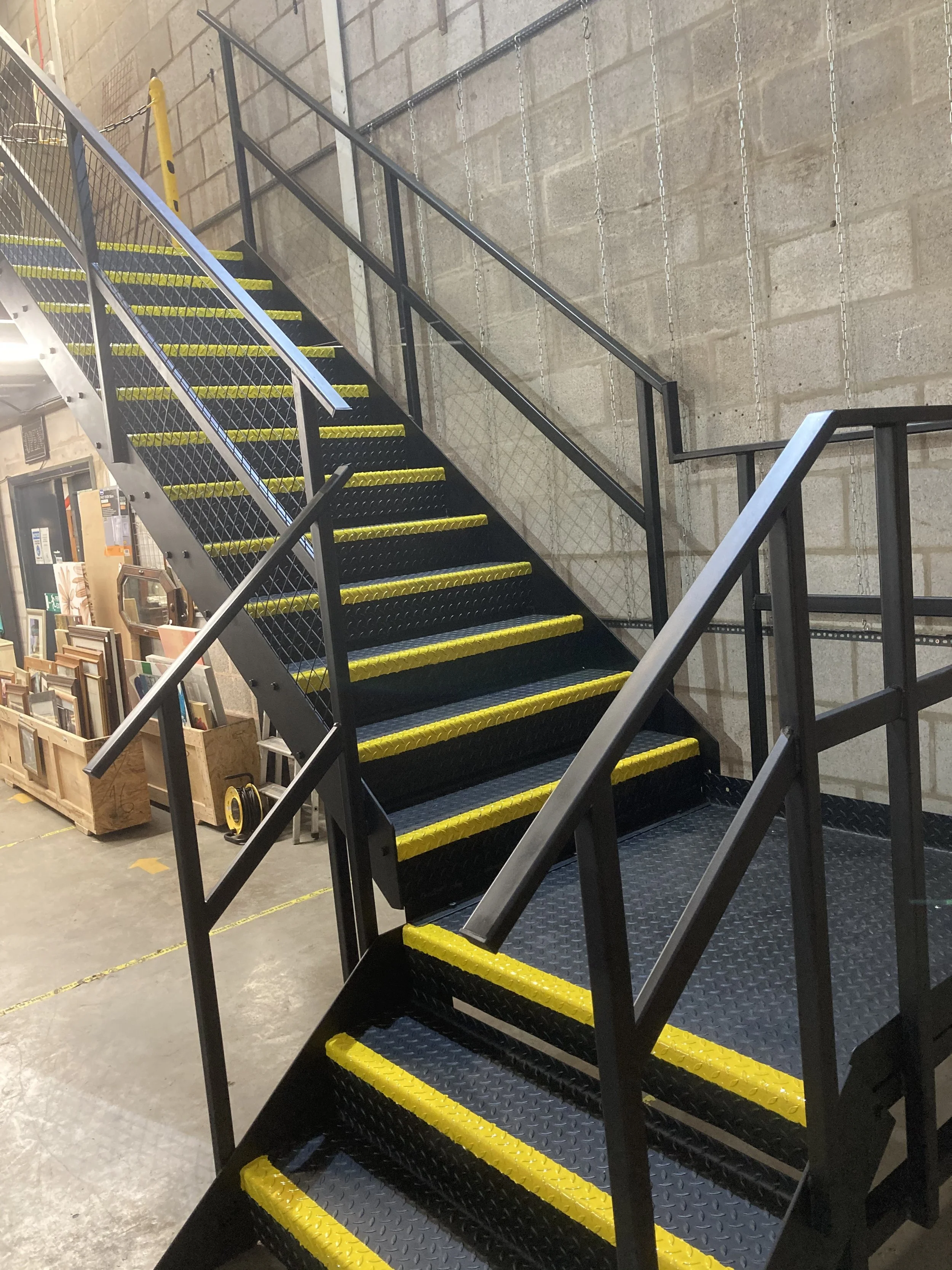 Full steel staircase for a local business