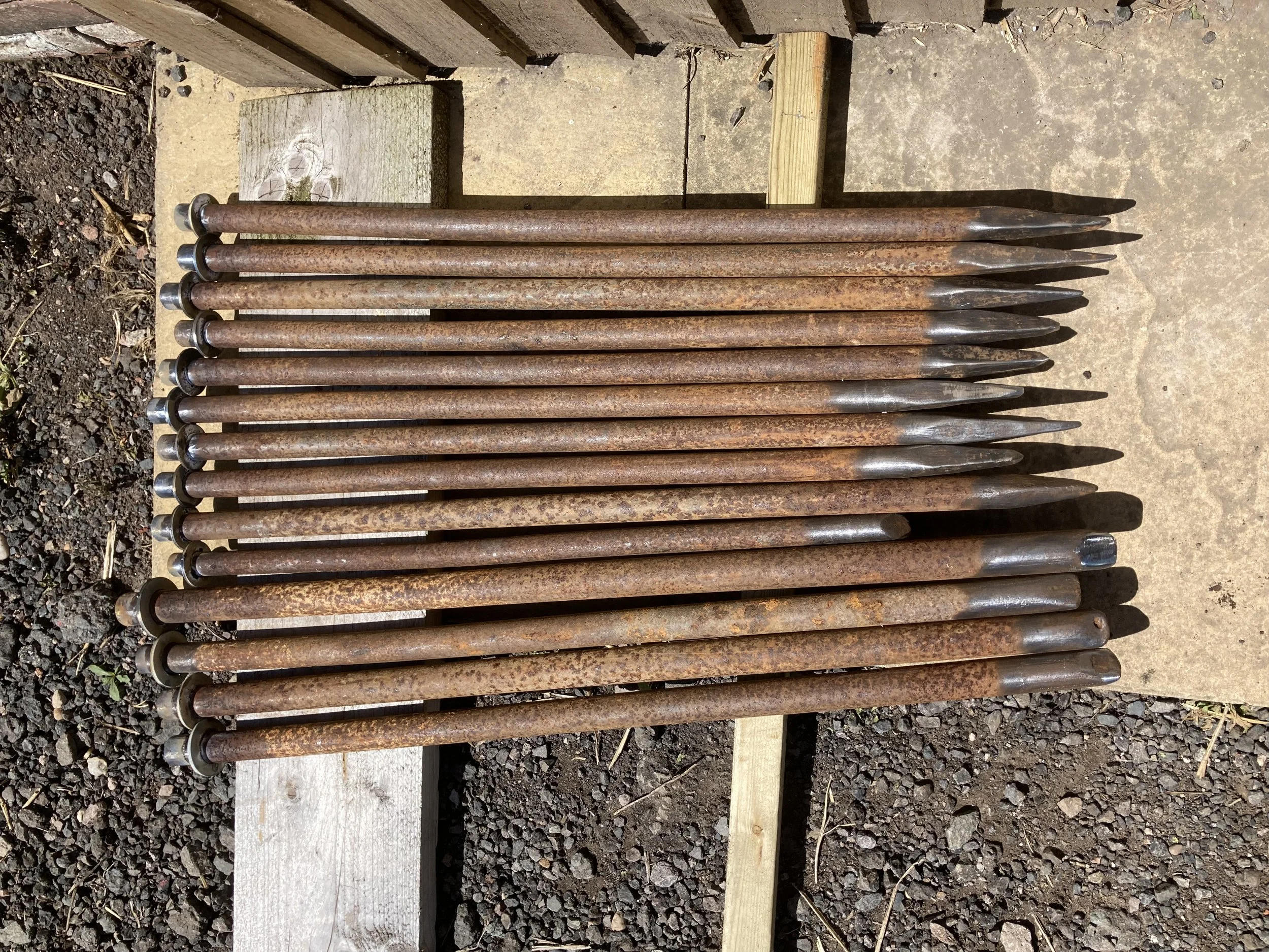Modifications to a batch of marquee stakes.