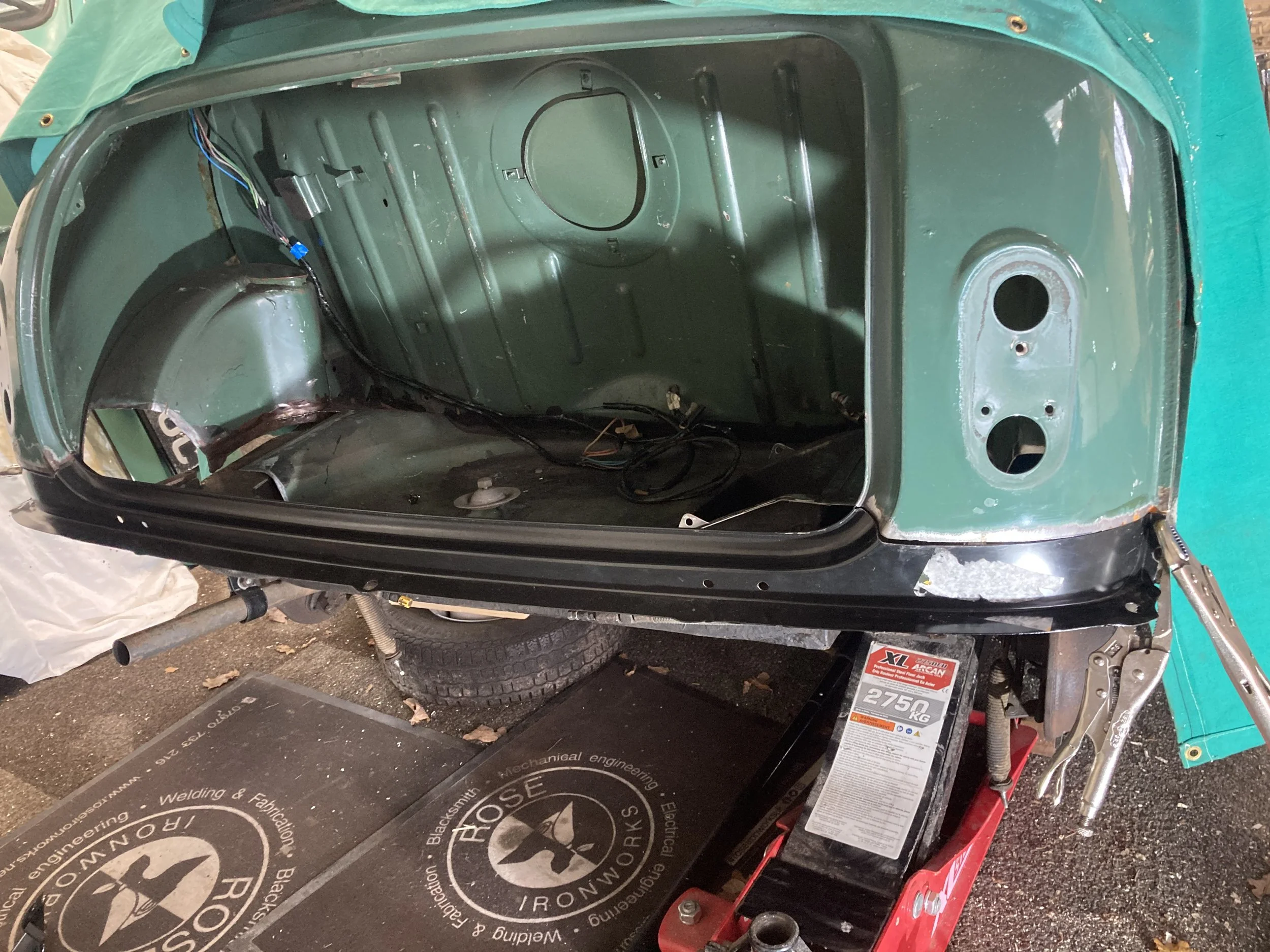 Entire new back end fitted to this classic mini cooper