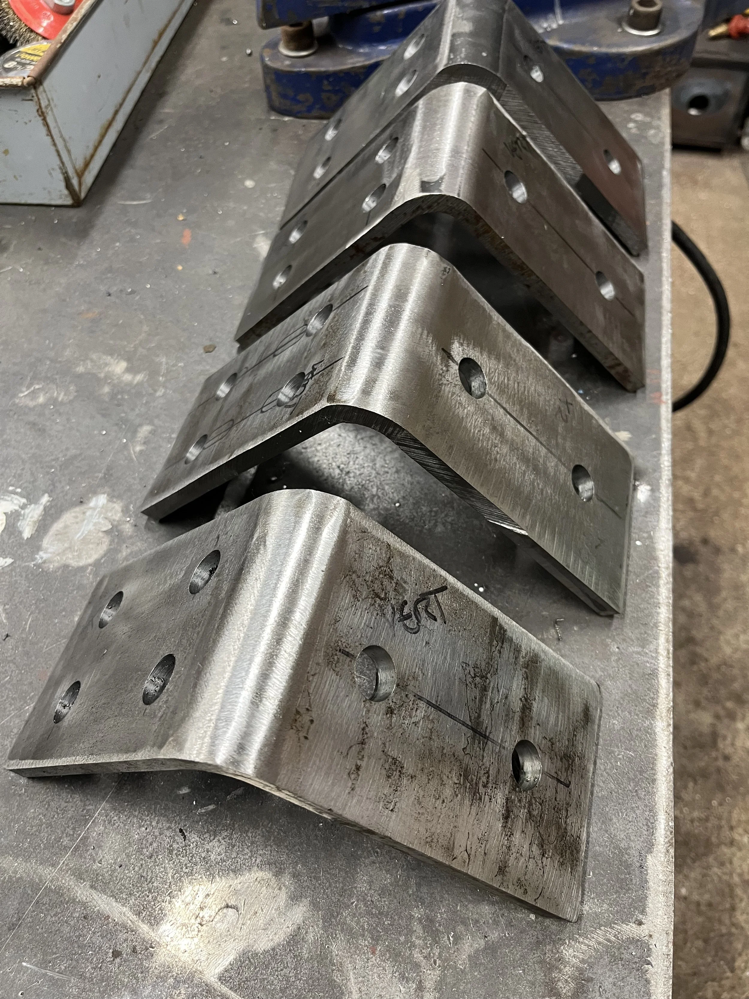 Small production run of heavy duty angle brackets.