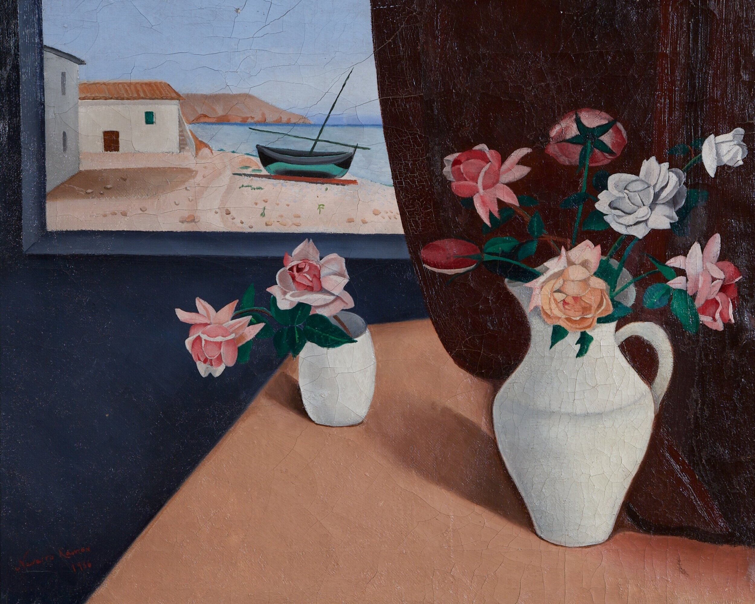 Juan Navarro Ramon - View of Sitges, Spain (1936)