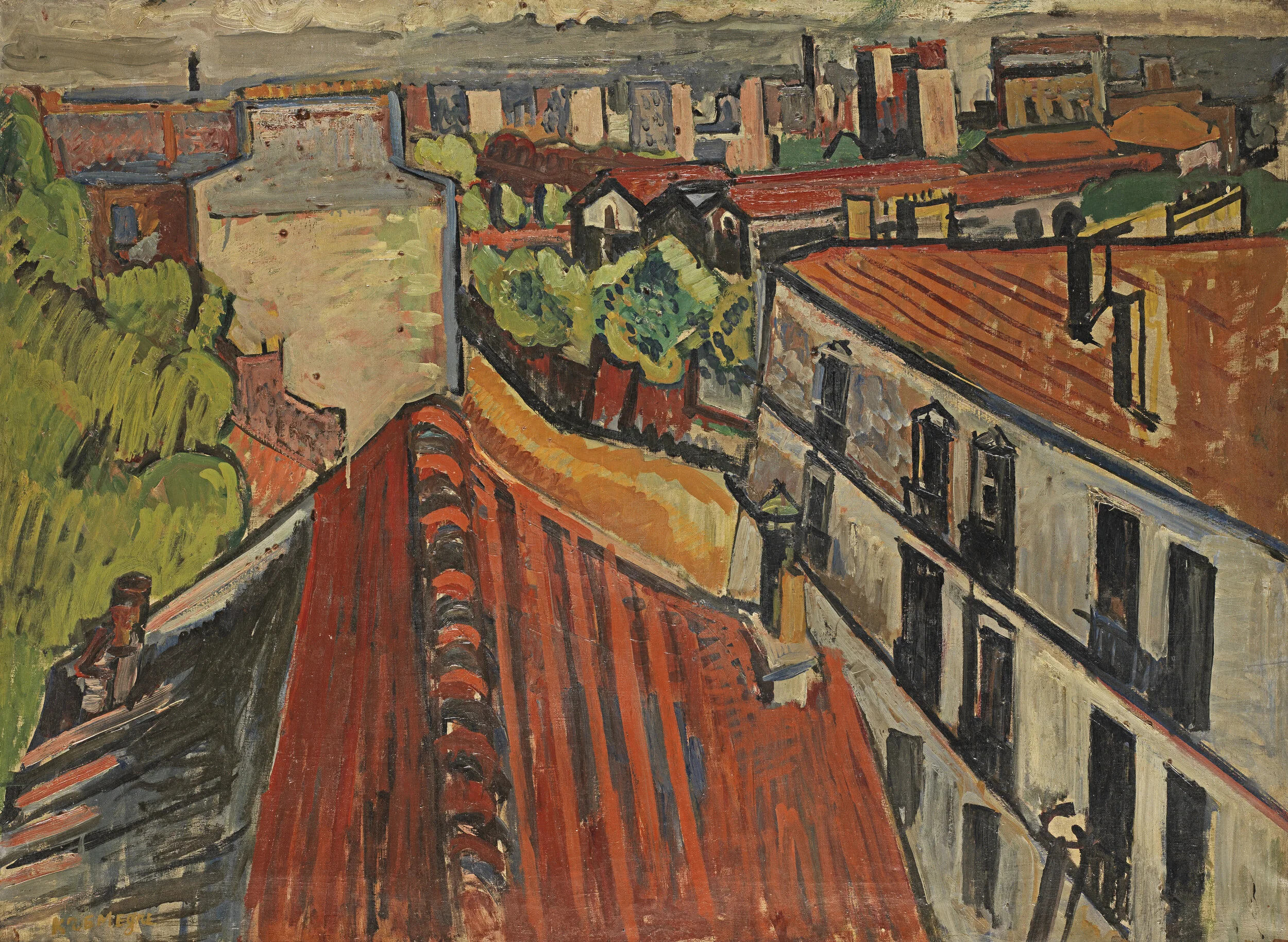 PInchus Kremegne - Roofs of Paris, view from La Ruche (c.1915)