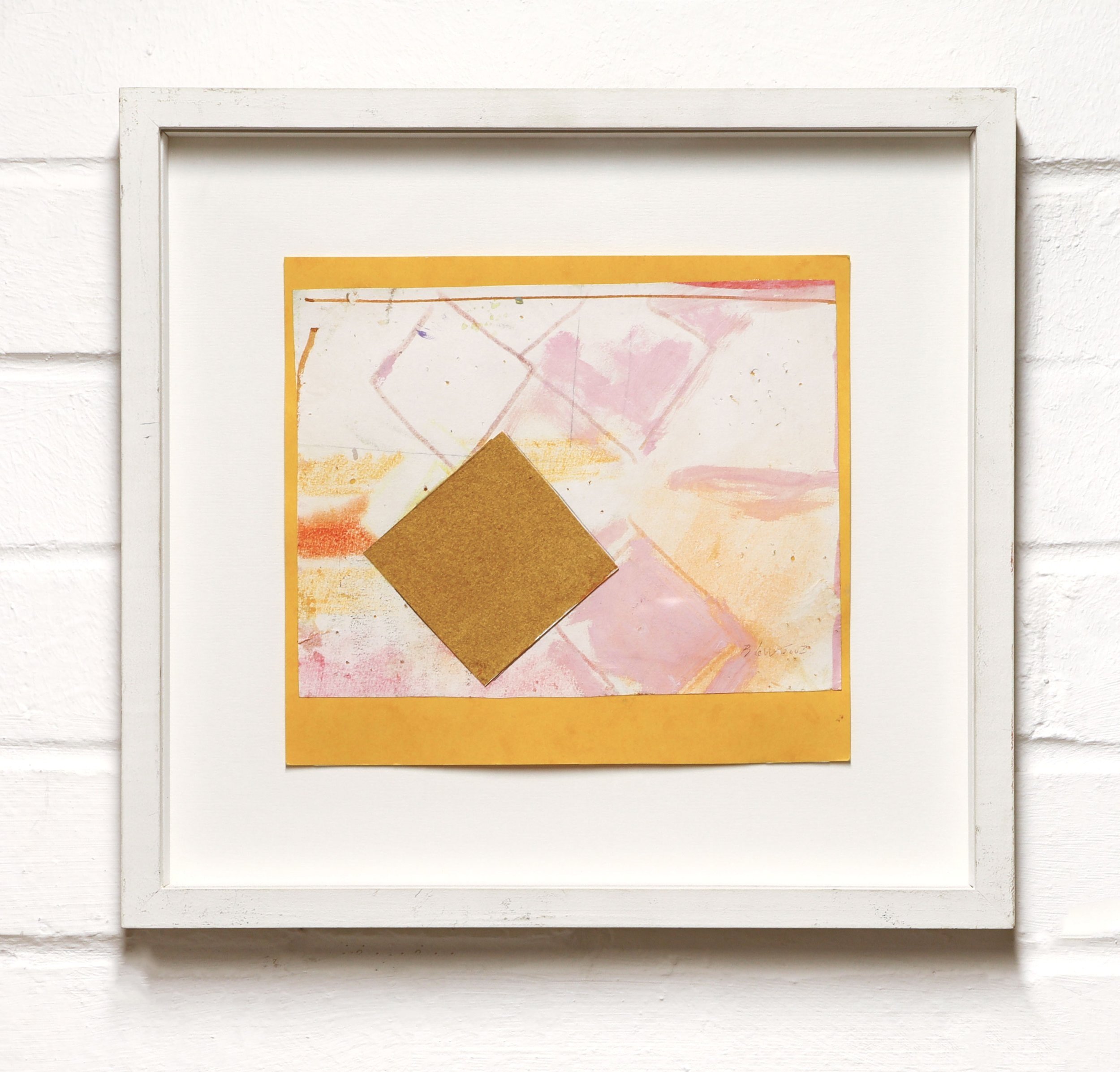 Sandra Blow, Collage, 2003. Mixed media original abstract collage.