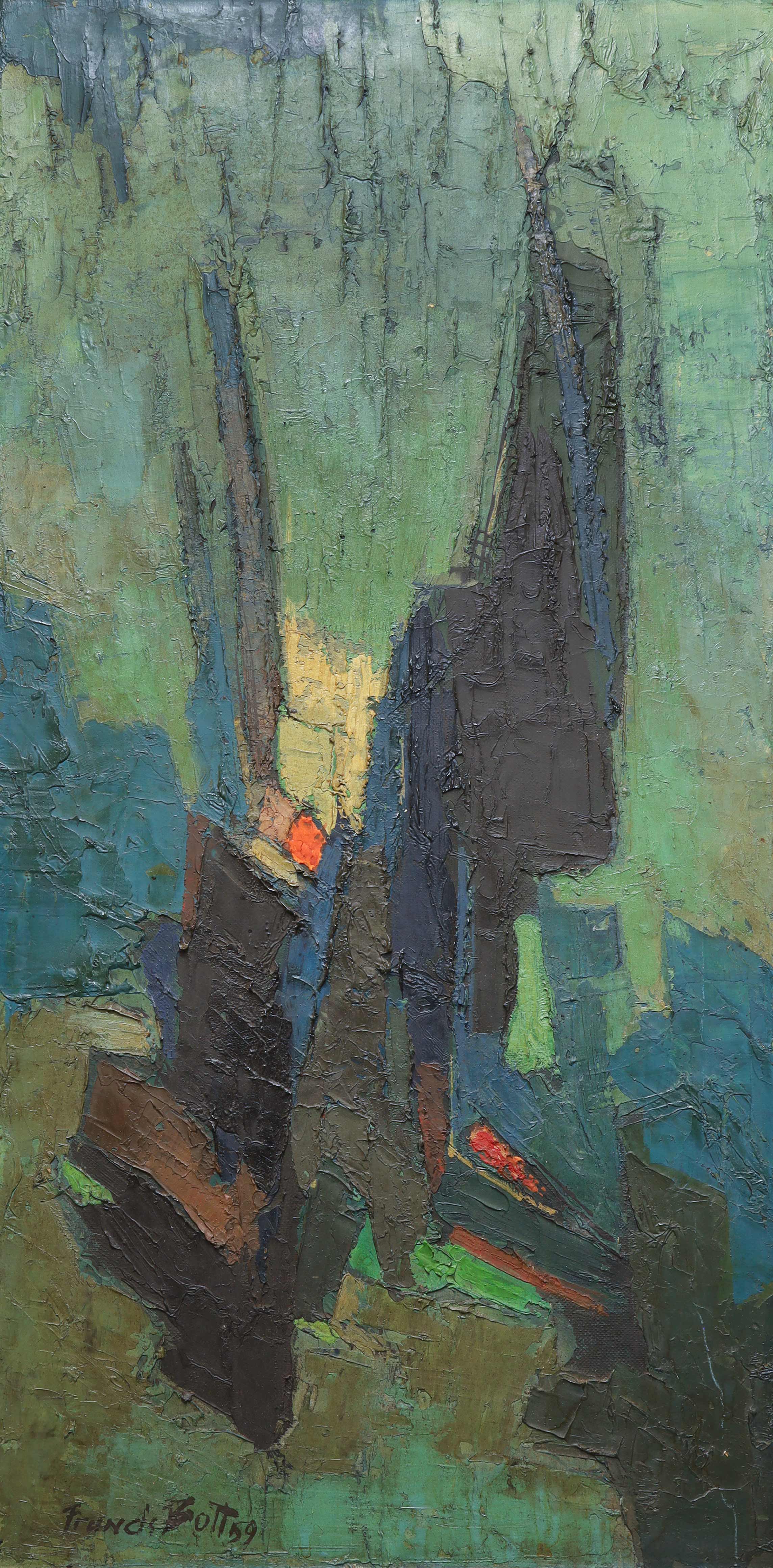 Francis Bott, Abstract, 1959. Oil on canvas, 60x30 cm. Courtesy of Quad Fine Art..jpg