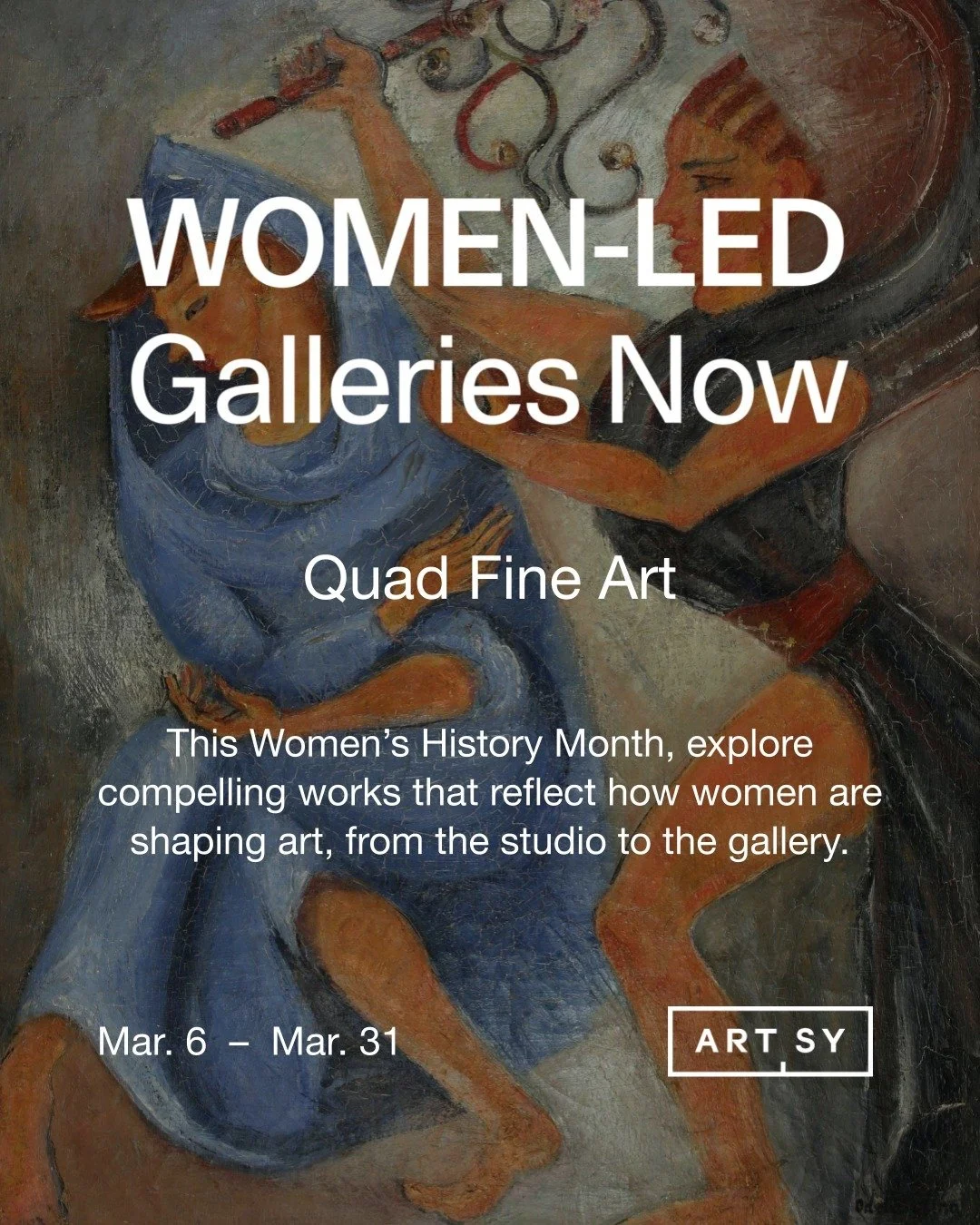 Quad Fine Art is delighted to participate in Women-Led Galleries Now on @artsy . For this selection we have chosen women artists from all sections of our multi-faceted collection. Contrasting the figurative and the abstract, the representative and th