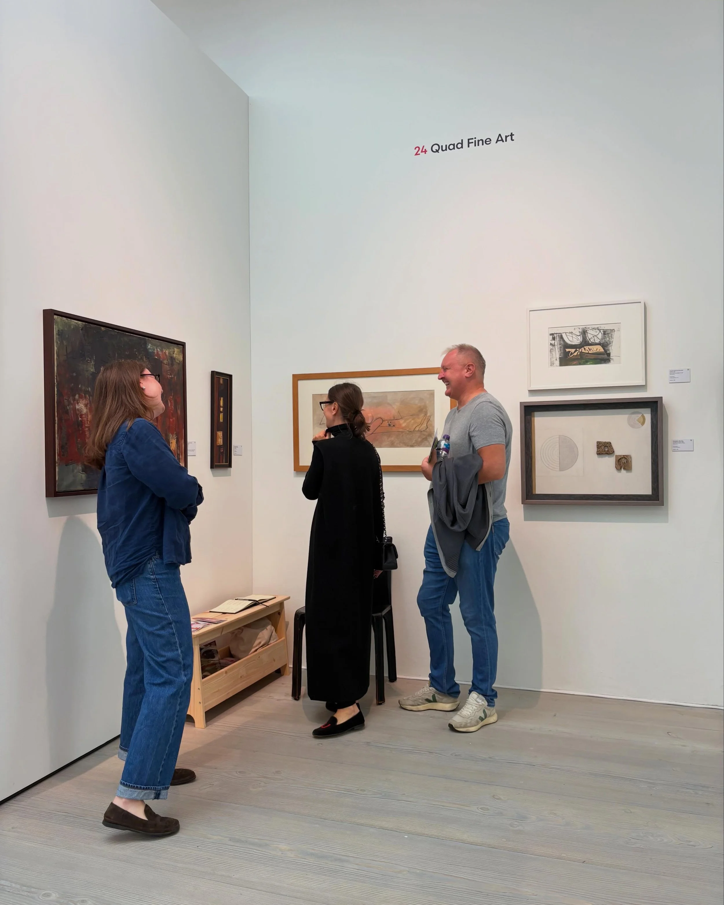 Thank you to everyone who visited us at British Art Fair! 

Our presentation focused on the figurative elements of British abstraction, and featured works by Ben Nicholson, Prunella Clough, Adrian Heath, Alexander MacKenzie, William Johnstone and Tre