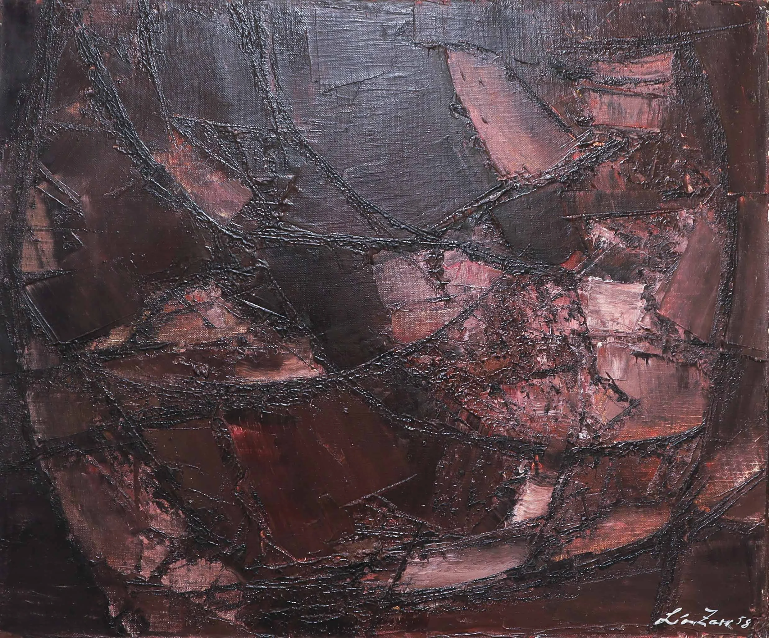 Leon Zack, Abstract composition, 1958.