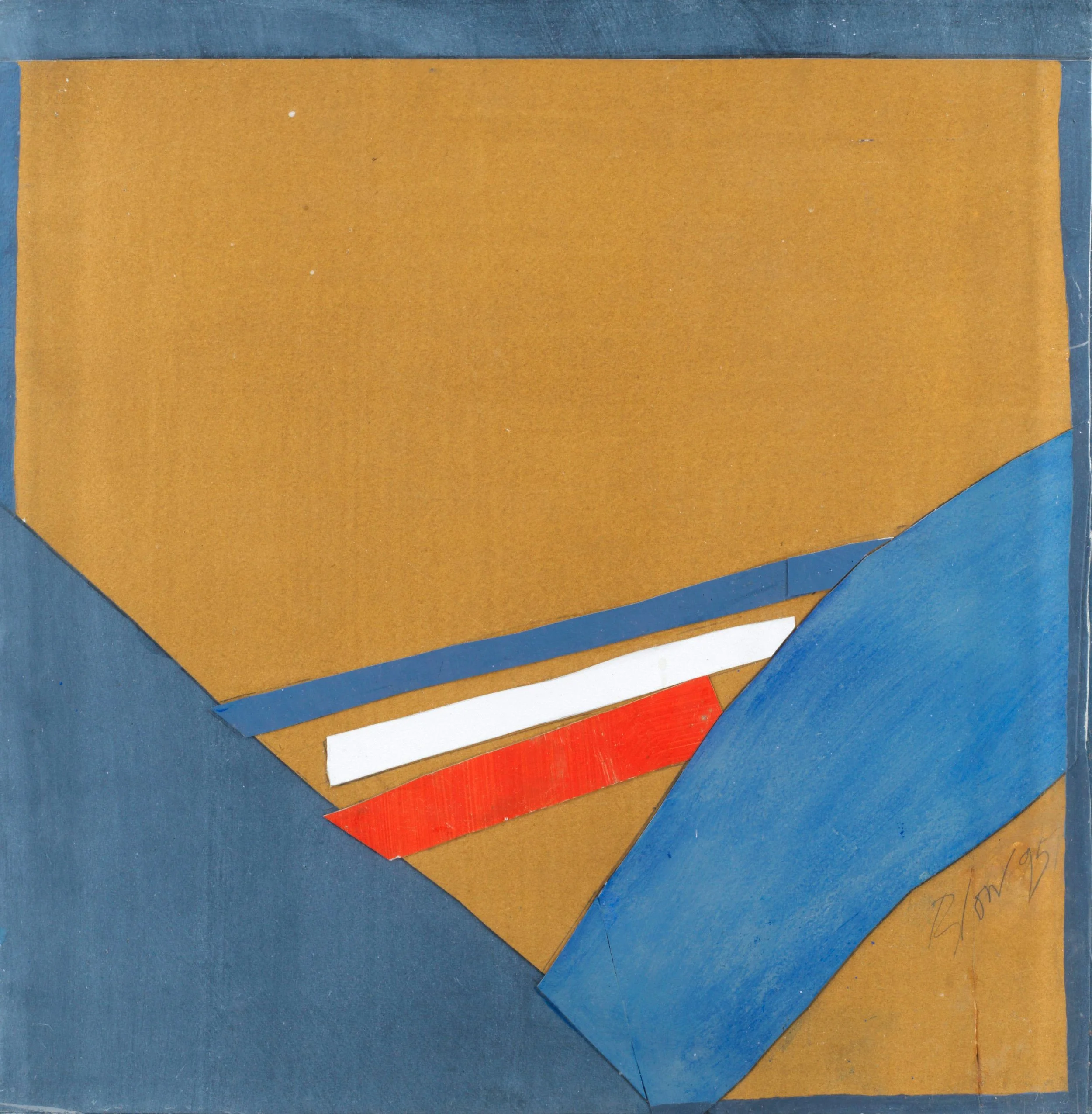 Sandra Blow - Sea Inlet (1995), original abstract collage.