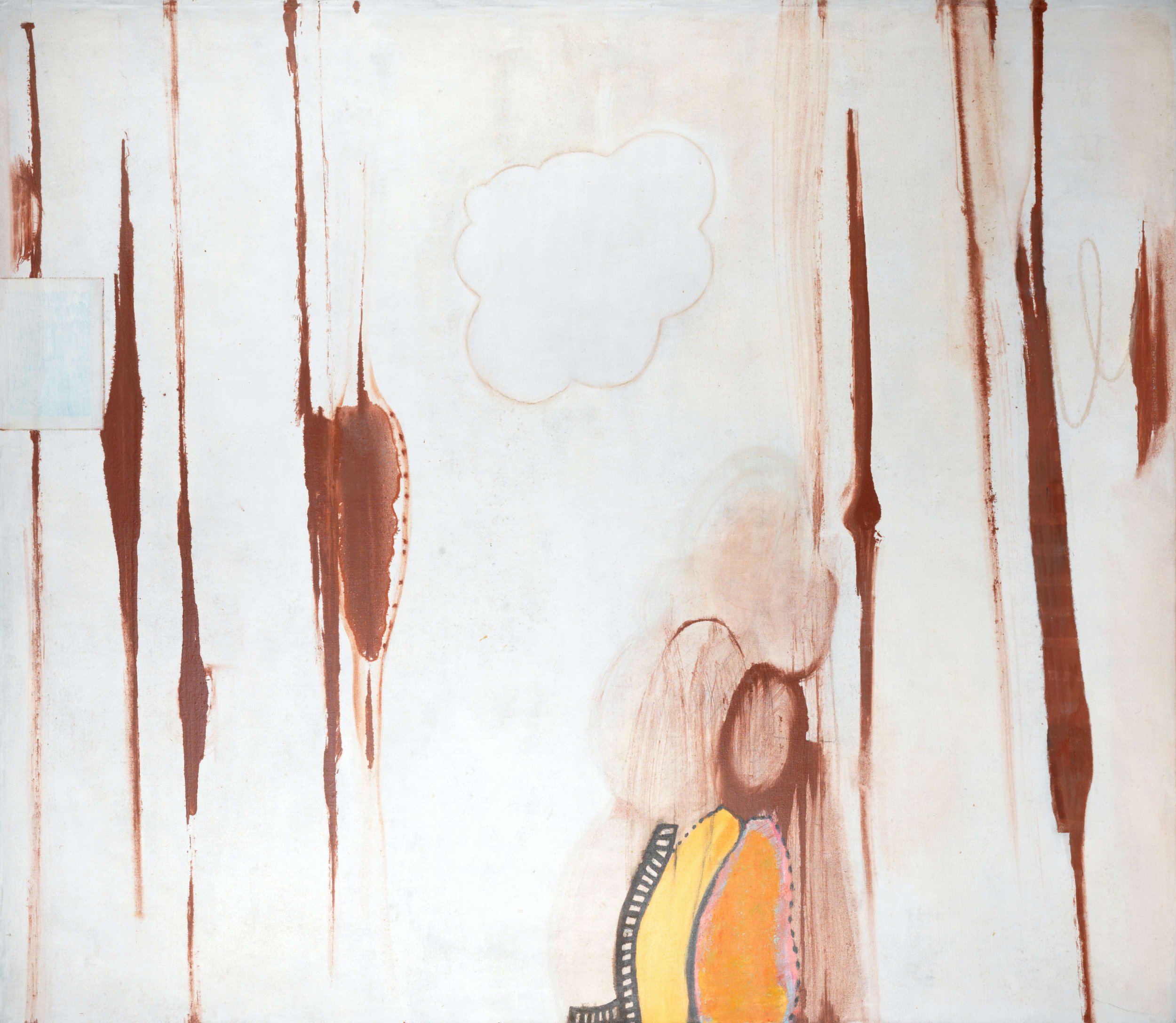 Prunella Clough - Out and about (1993), original abstract minimalism oil painting.