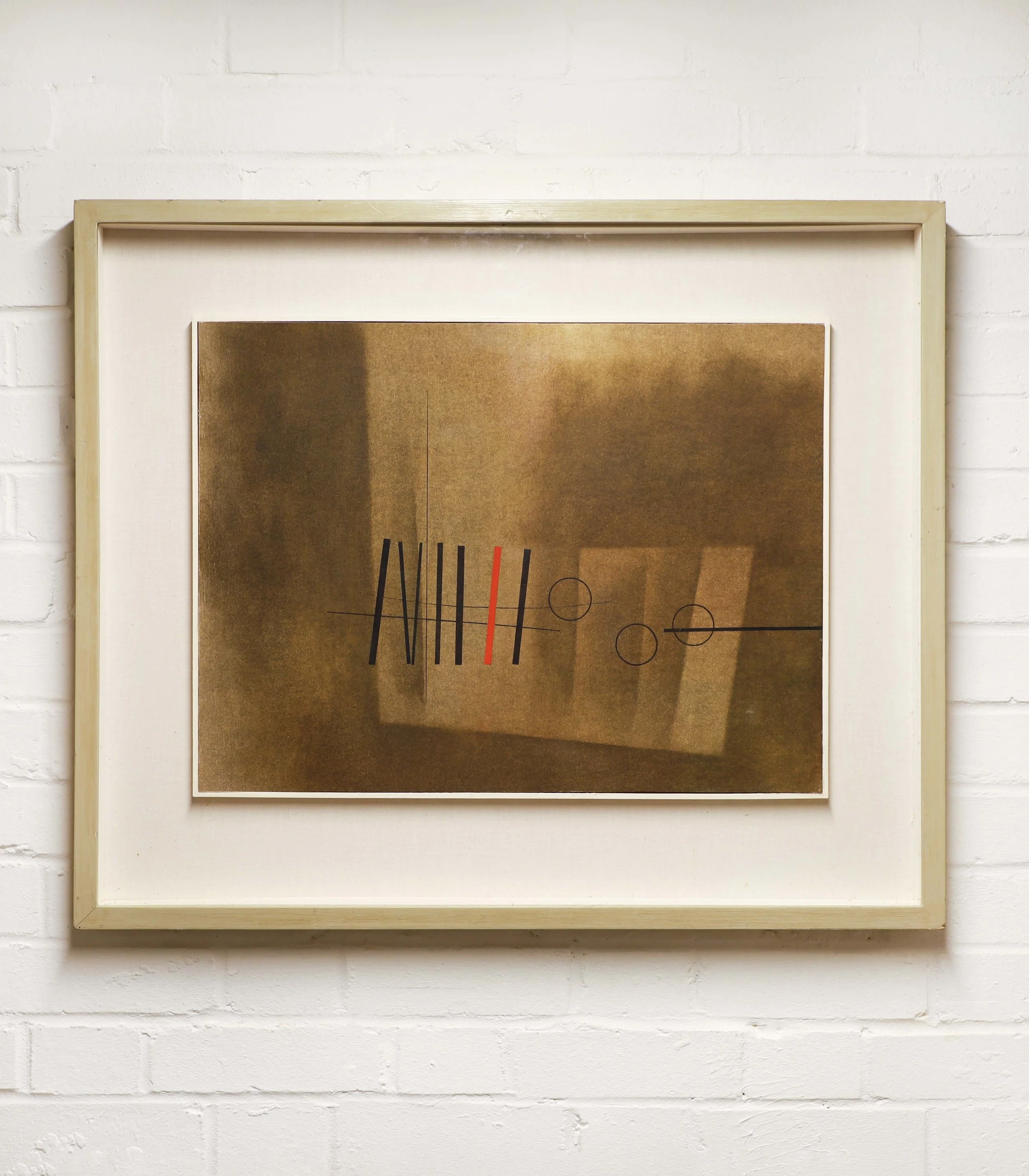 Alexander MacKenzie, Abstract composition, c.1960. Original abstract oil painting on board.