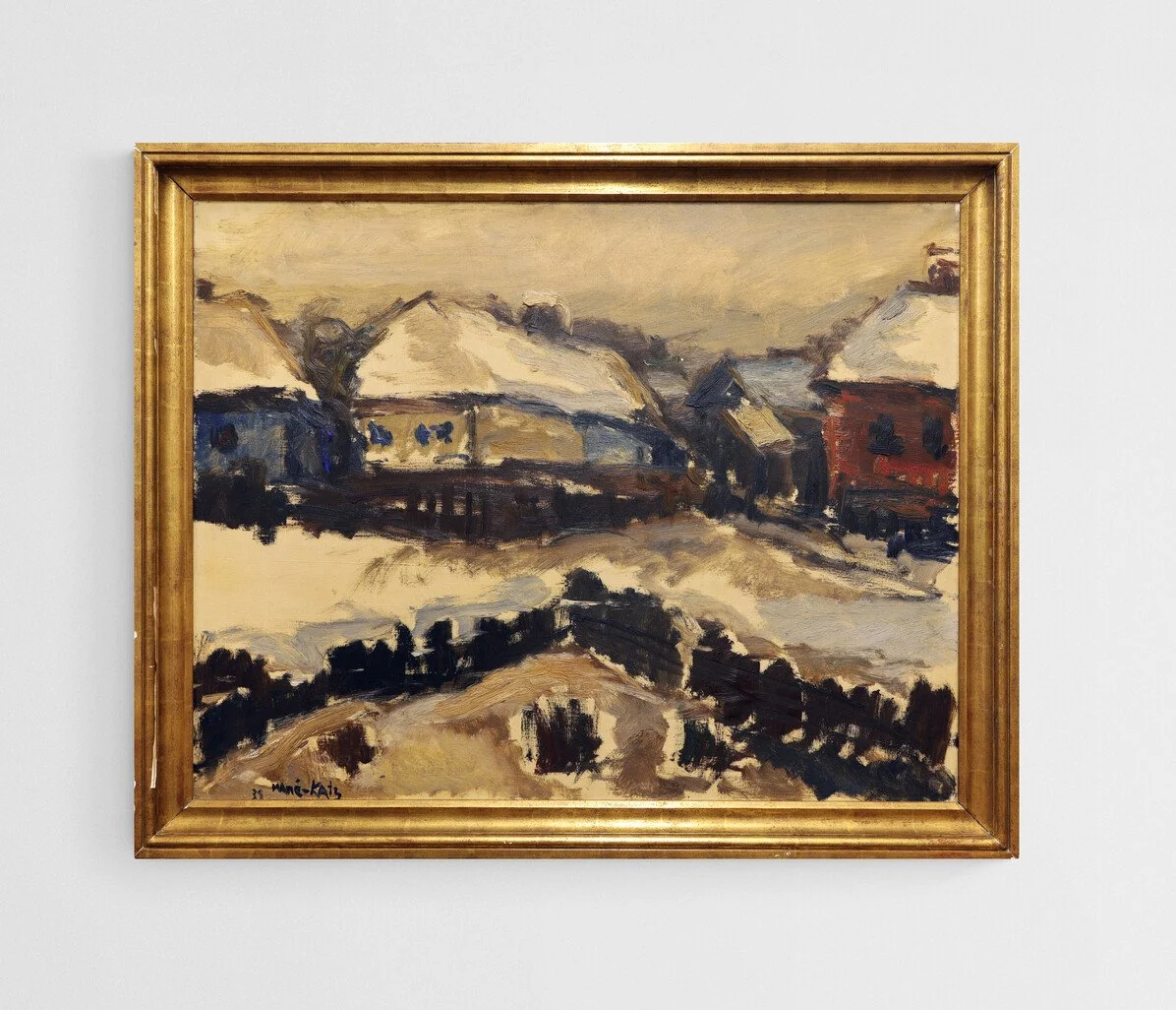 Emmanuel Mané-Katz, Ukrainian village (1931), framed.