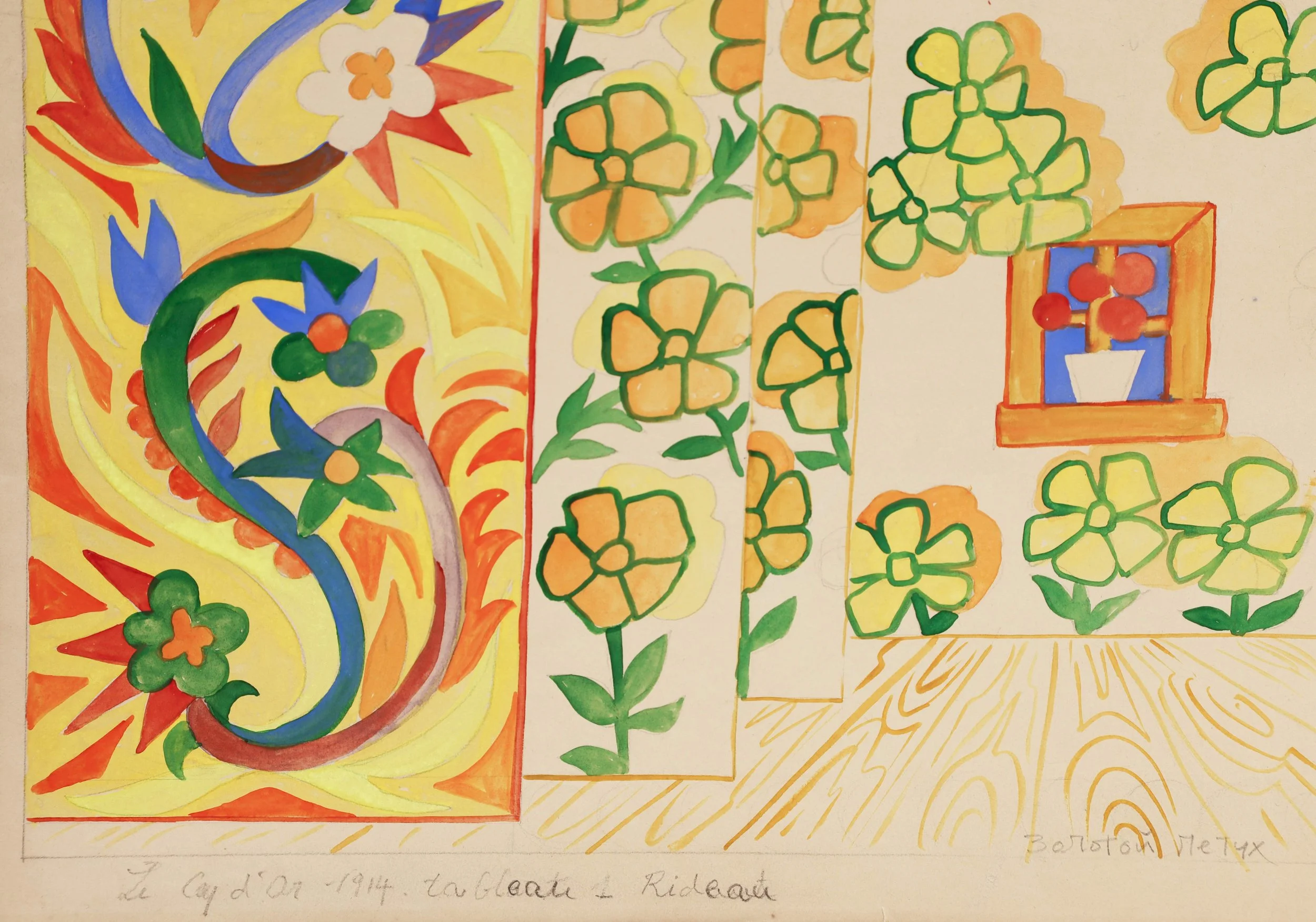 Natalia Goncharova, Set design for ‘Le Coq d'Or’ by Rimsky-Korsakov for Sergei Diaghilev's Ballets Russes, 1914.
