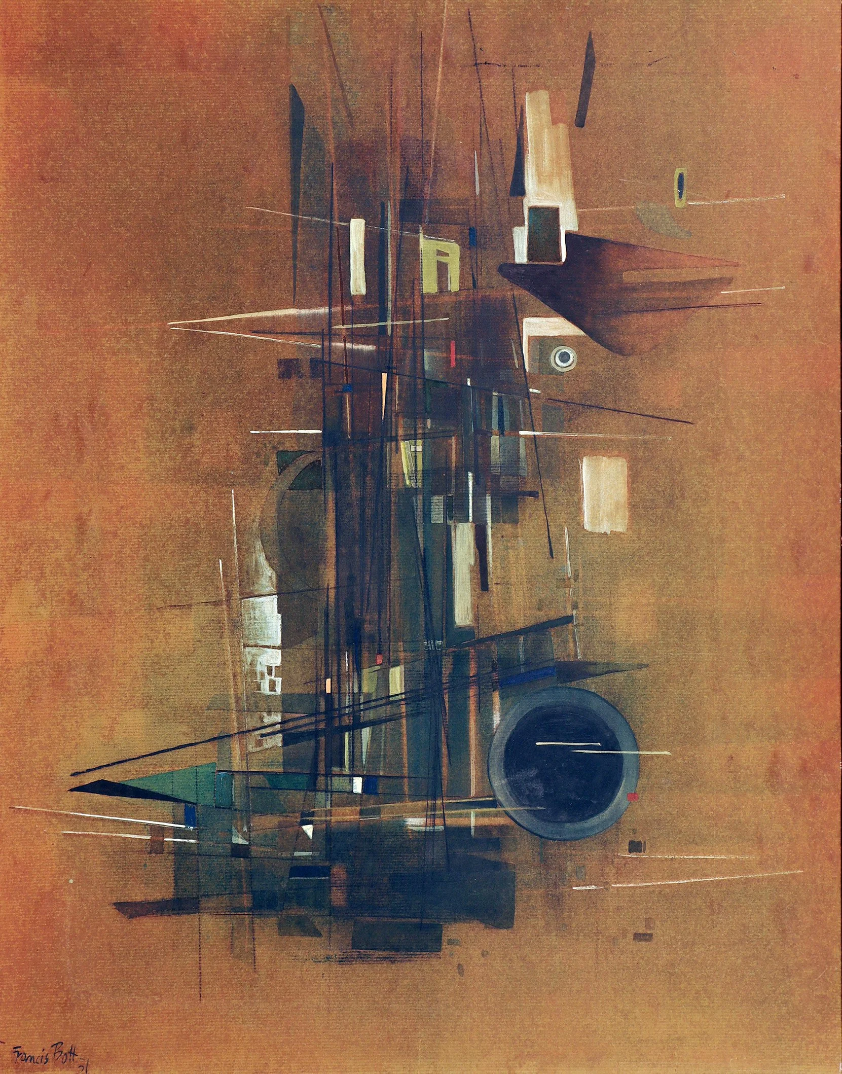 Francis Bott, Abstract composition, 1951