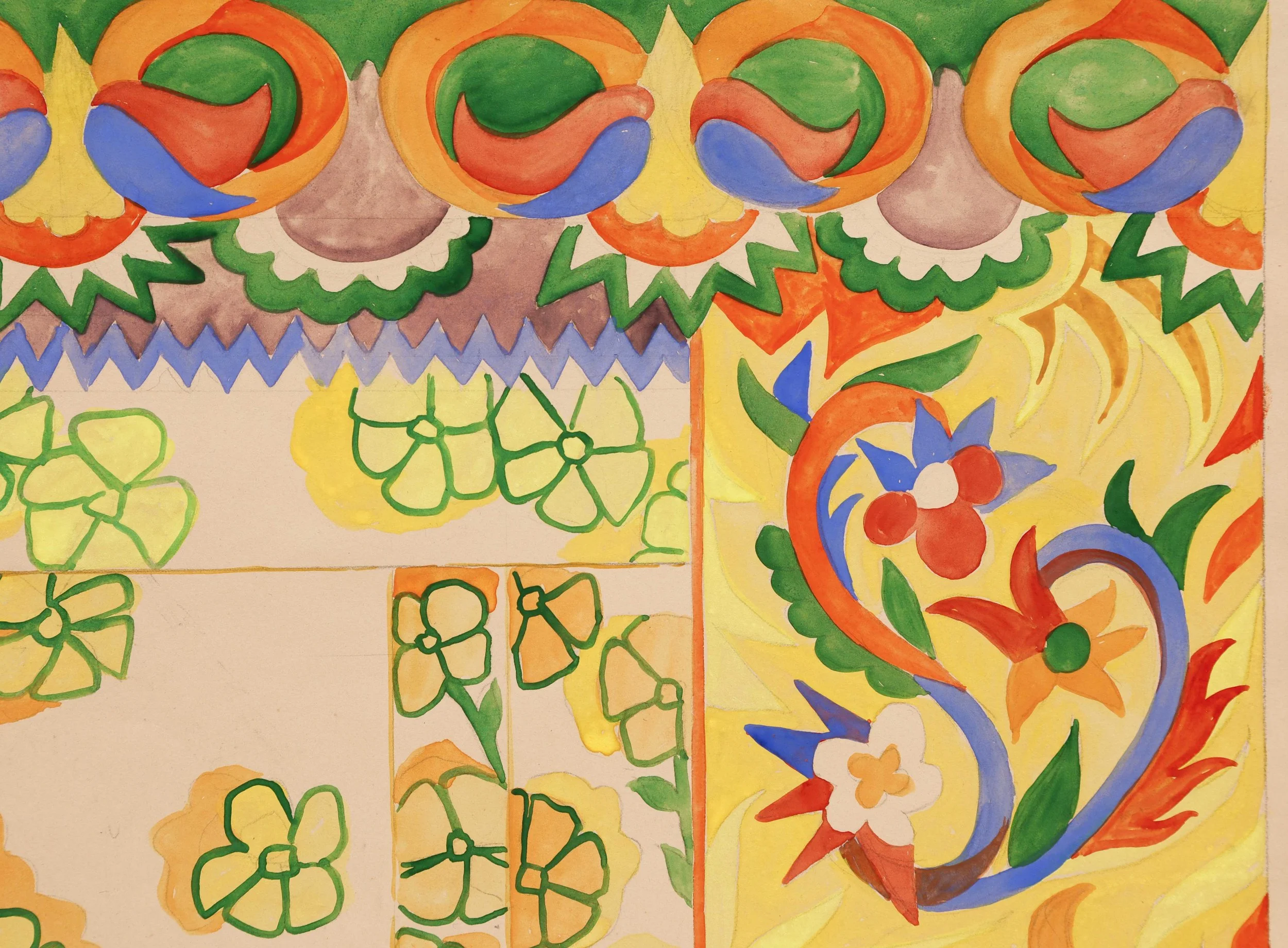 Natalia Goncharova, Set design for ‘Le Coq d'Or’ by Rimsky-Korsakov for Sergei Diaghilev's Ballets Russes, 1914.