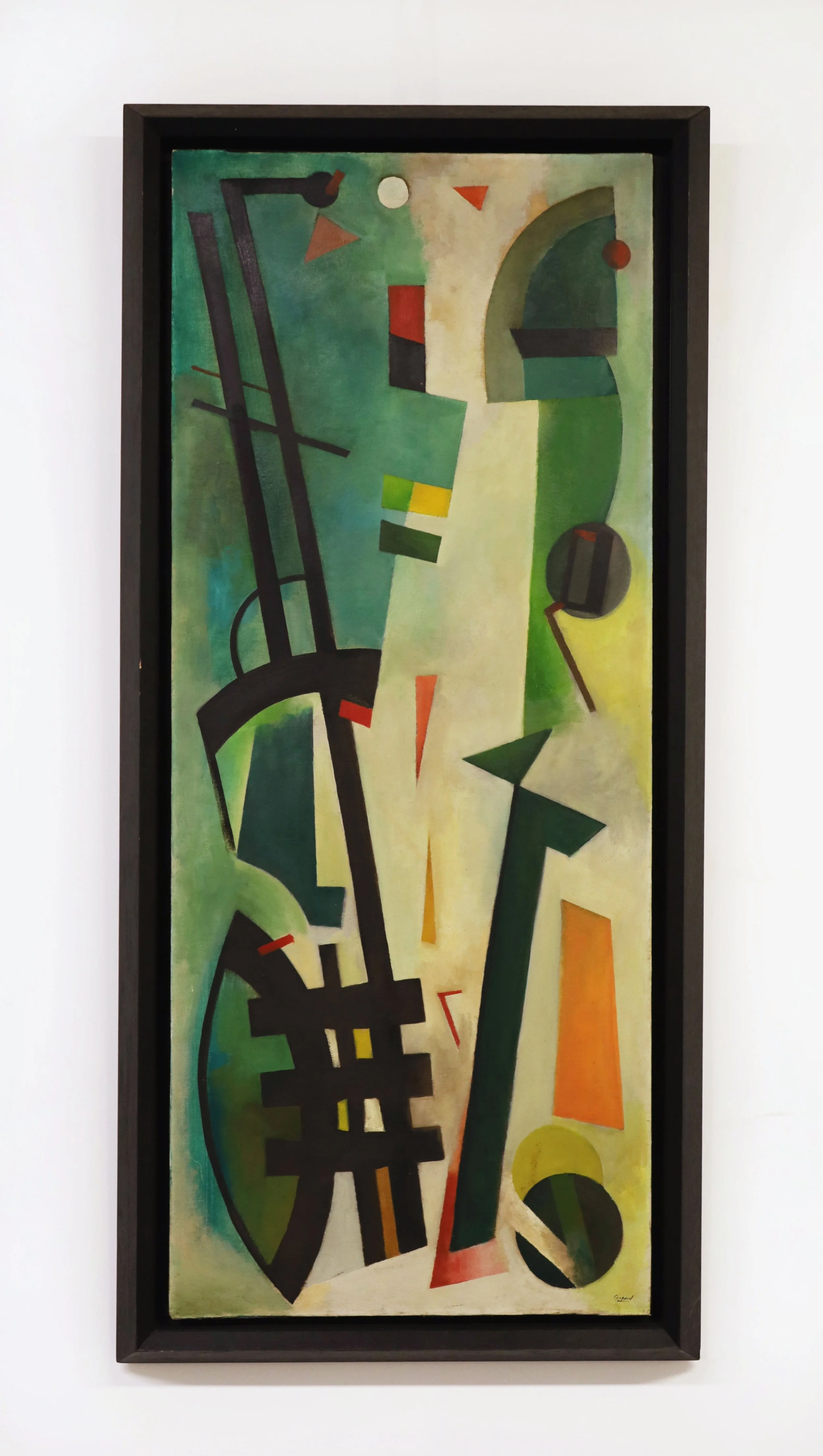 Youla Chapoval, Lances, 1949. Original abstract oil painting by Youla Chapoval