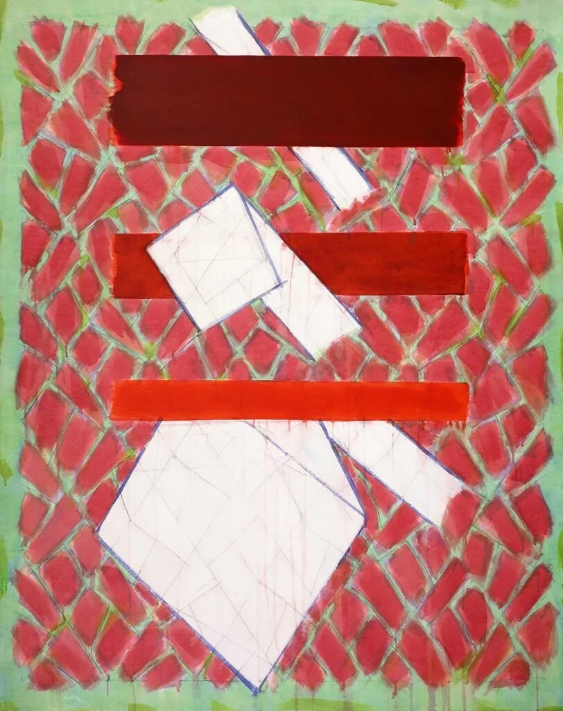 Richard Smith - Evening post (1982), original acrylic and charcoal painting on canvas.