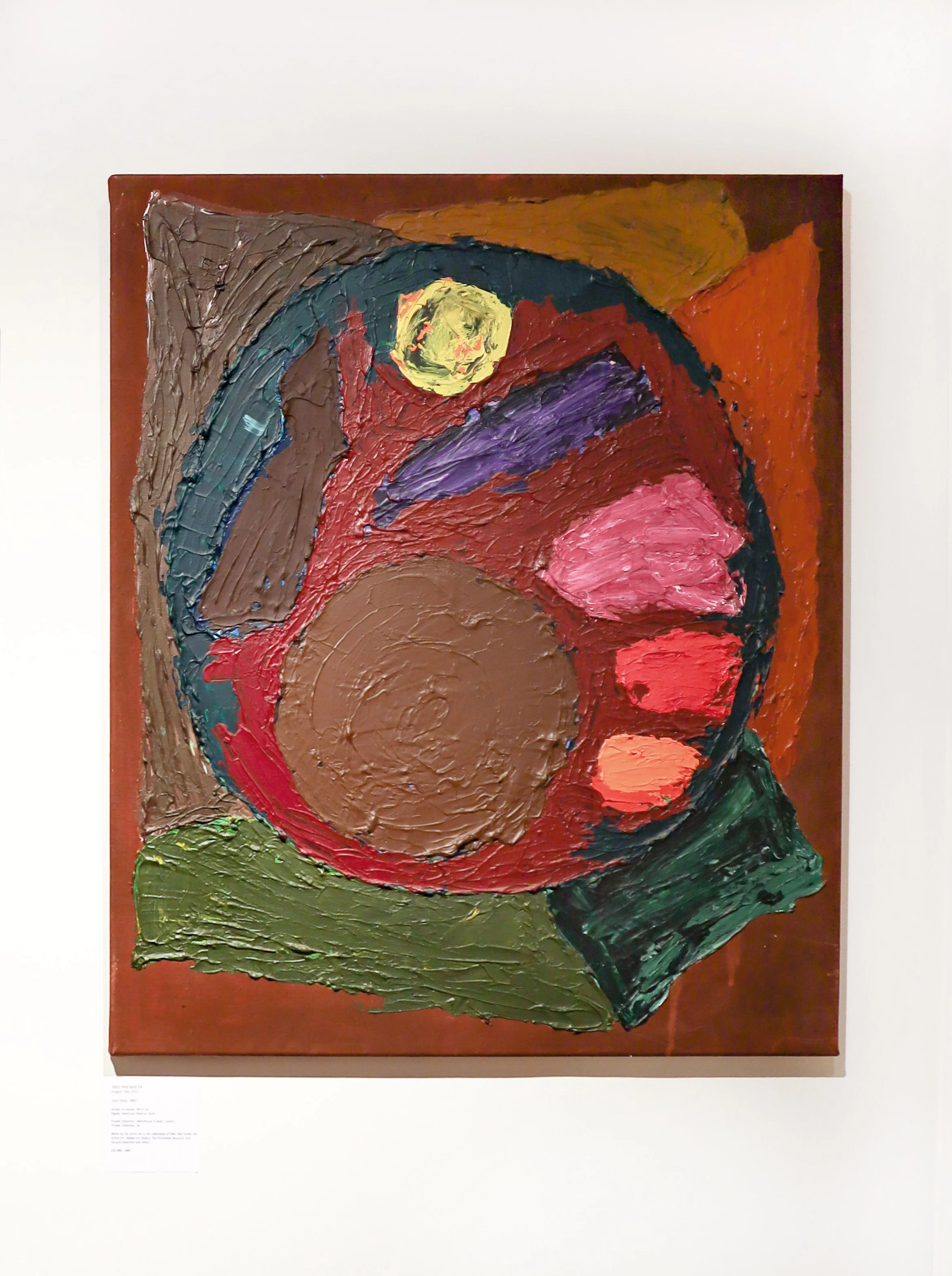 John Hoyland - Just once (1983), original impasto acrylic painting on canvas.