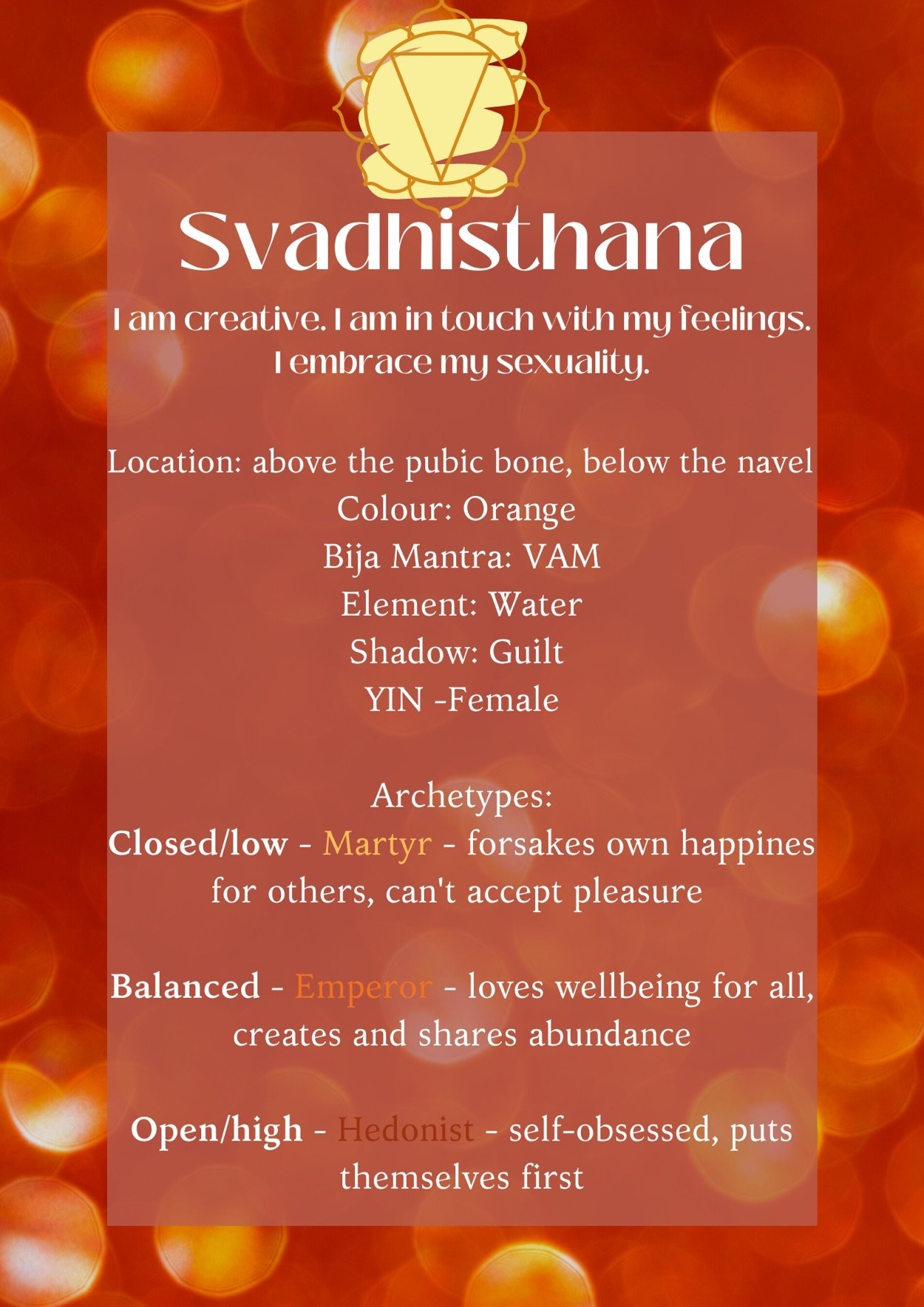 Svadhisthana - Sacral Chakra