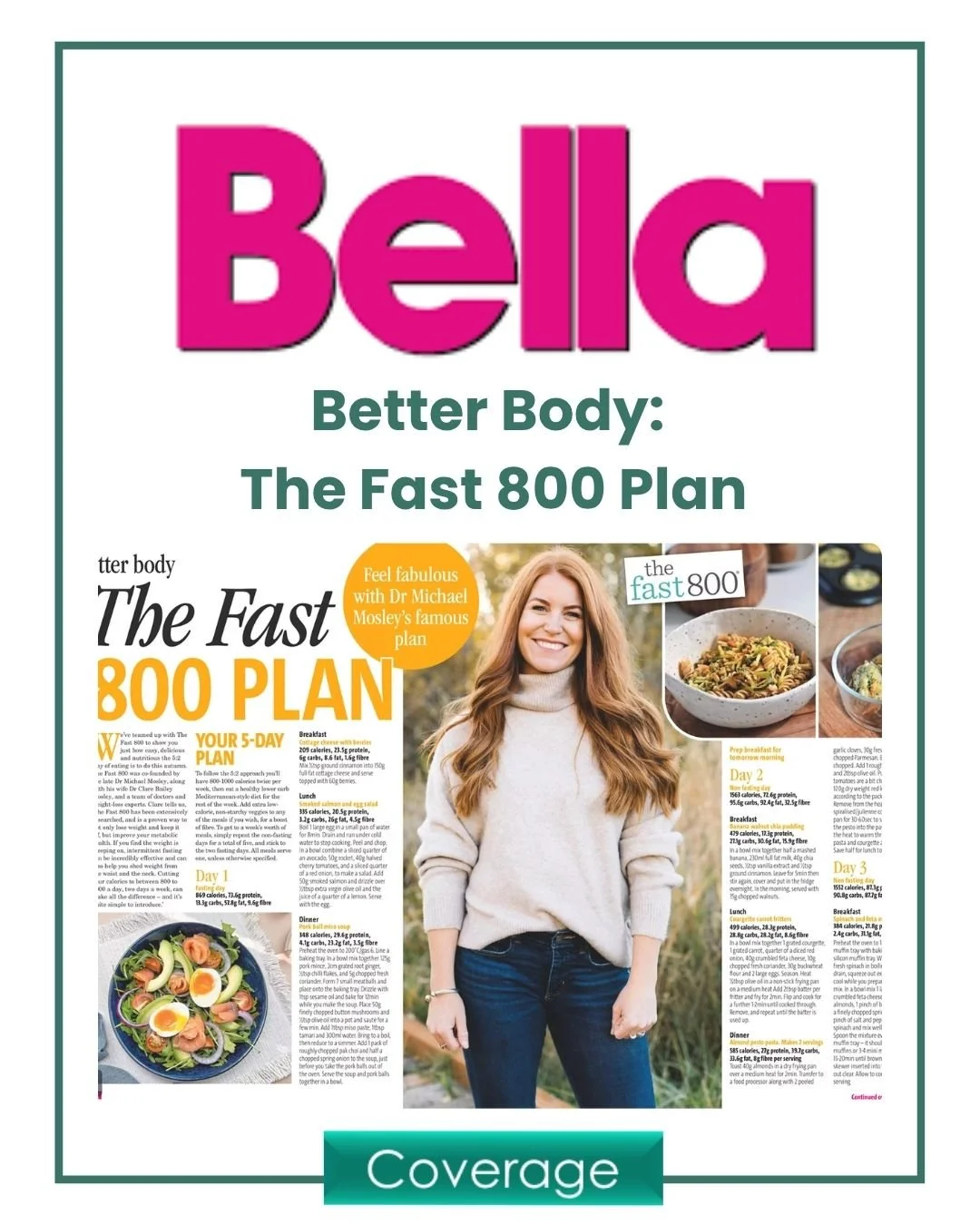 Autumn ‘Fast Food’ made easy, nutritious, and delicious!
We’re pleased to spotlight the latest coverage for our client, The Fast 800 Online Programme! “ Better Body: The Fast 800 Plan”  shows just how simple it is to fo