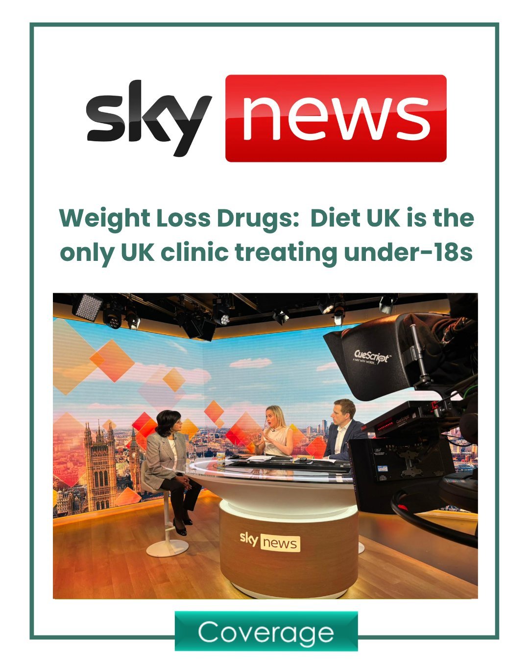 This morning, our client Dr Sindy Newman, founder of Diet UK appeared on Sky&rsquo;s Morning with Ridge and Frost, spotlighting the essential and transformative work the clinic is spearheading. As the only licensed clinic in the UK able to treat unde