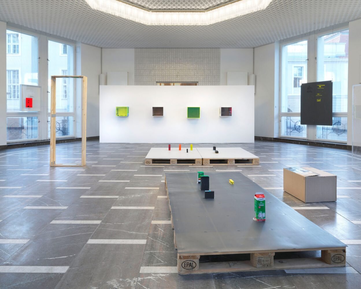  Installation view:  Hey Panopticon! Hey Asymmetry! , Schinkel Pavillon, Berlin (2017) 