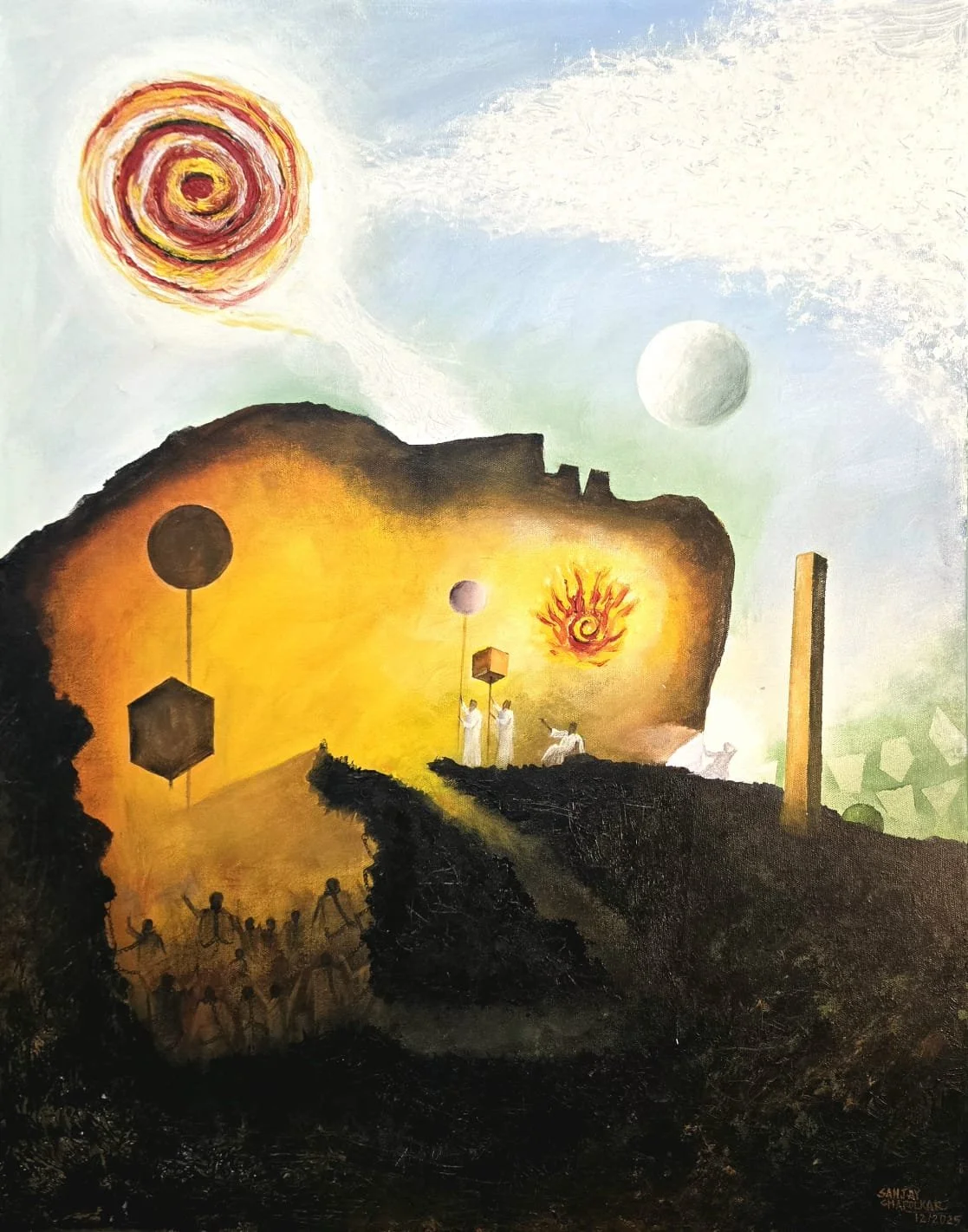 Cave... Acrylic on canvas 24 X 30"