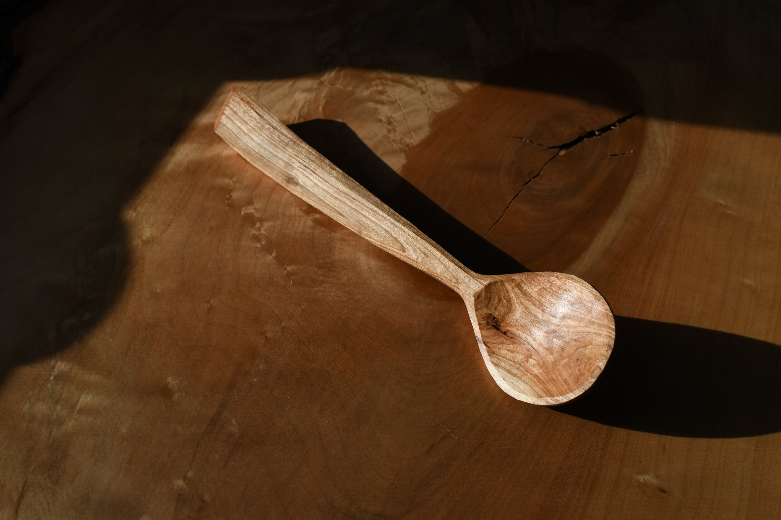 Cherry Eating and Serving Spoon