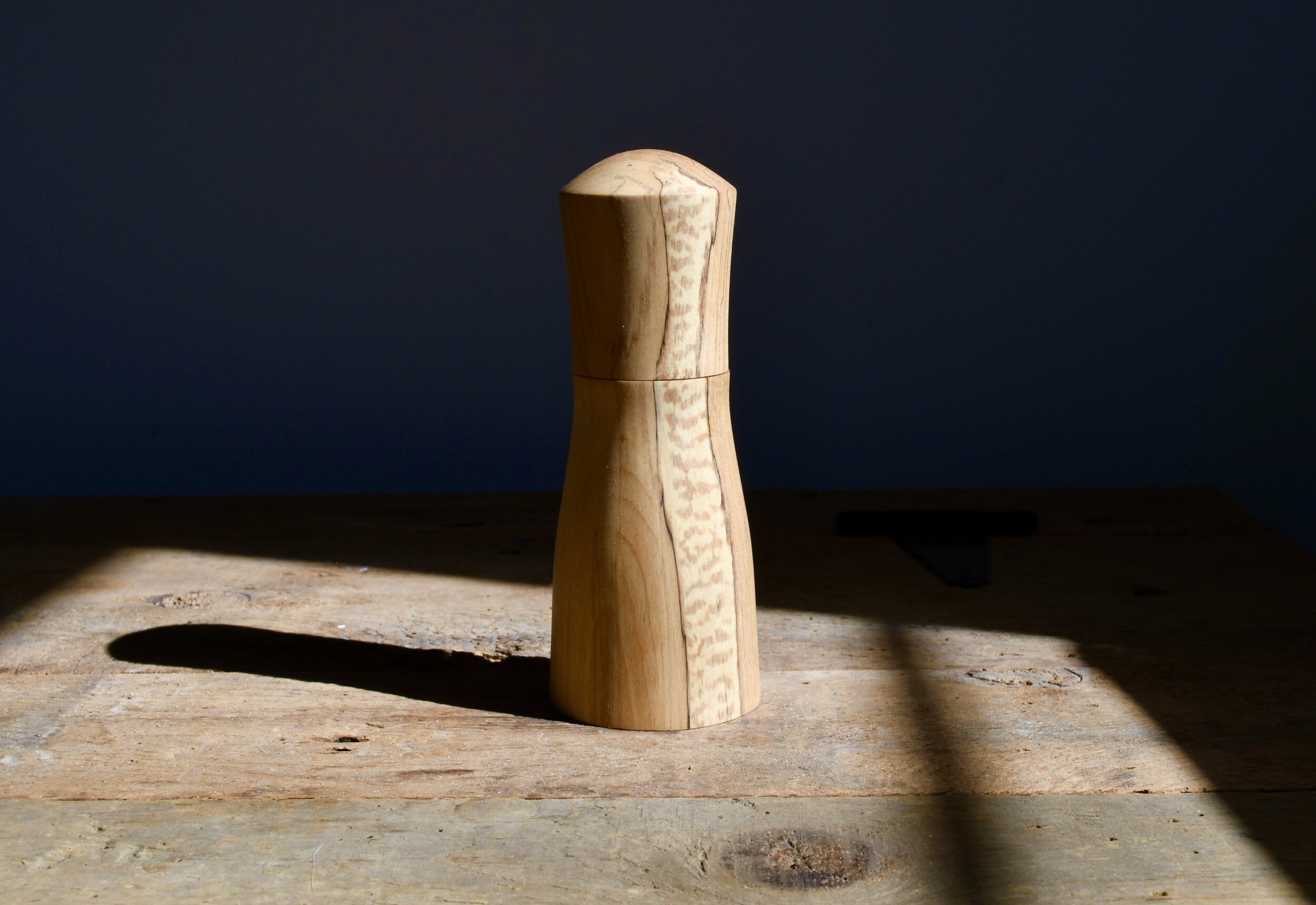 Short Spalted Birch Pepper Mill