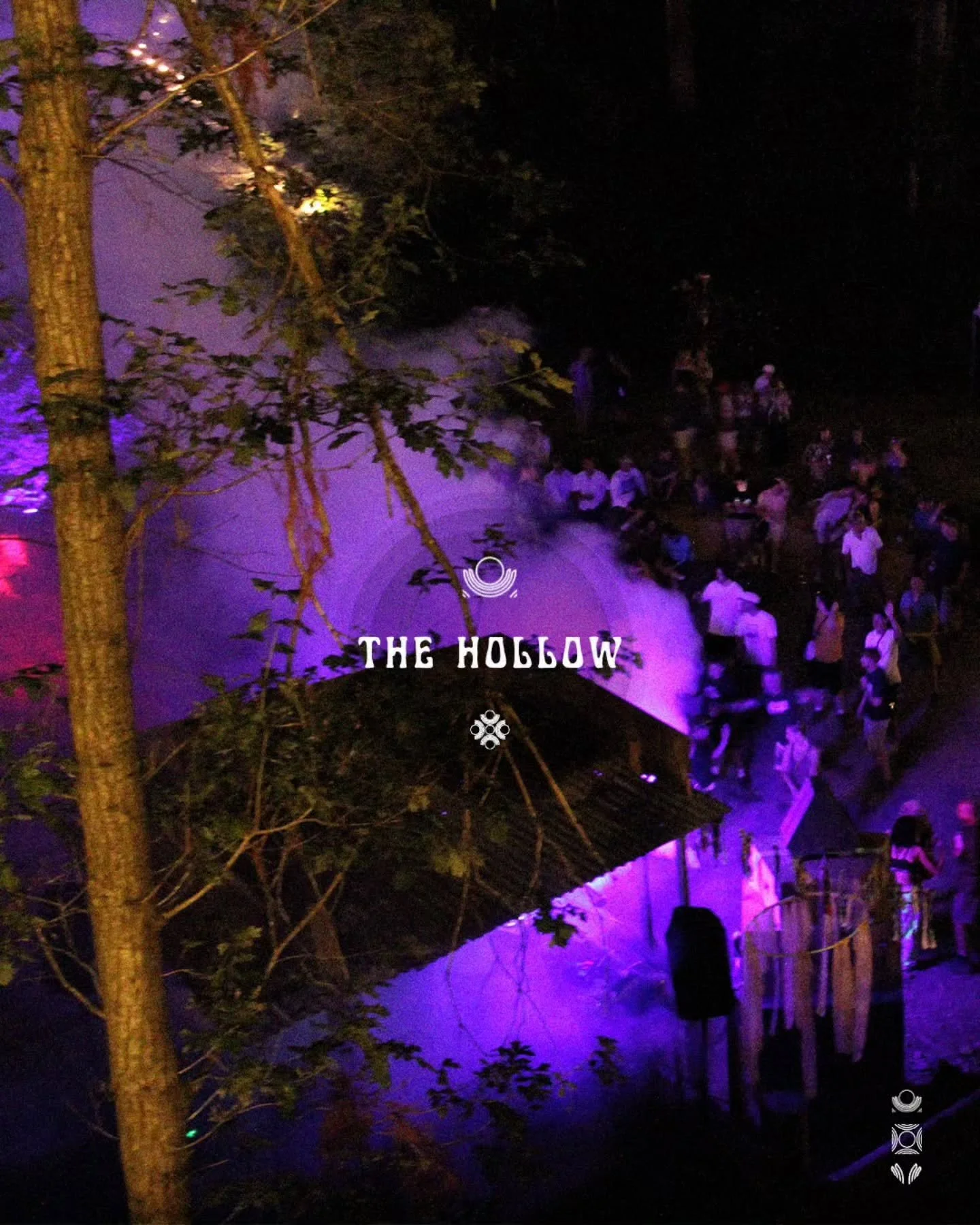 Our final stage spotlight is &lsquo;The Hollow&rsquo;.

The Hollow is an intimate 200 capacity stage set in a sunken amphitheatre deep in the forest.

Located at the centre of the site it features a top quality custom built sound system from @bassfre