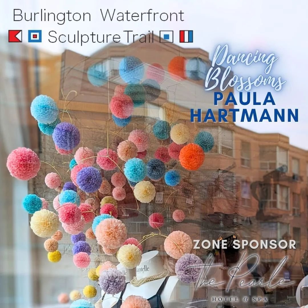 My mobile installation &quot;DANCING BLOSSOMS&quot; got chosen for this year's Burlington Waterfront Sculpture Trail. 37 artists and me were selected to enliven the city of Burlington, so if you're looking for something fun to do with your family, yo