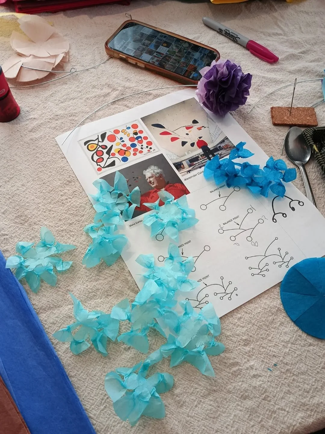 Yesterday I taught a private Blossom Mobile Workshop with 5 wonderful women. Thanks for having me @looped__lines. What a great afternoon!