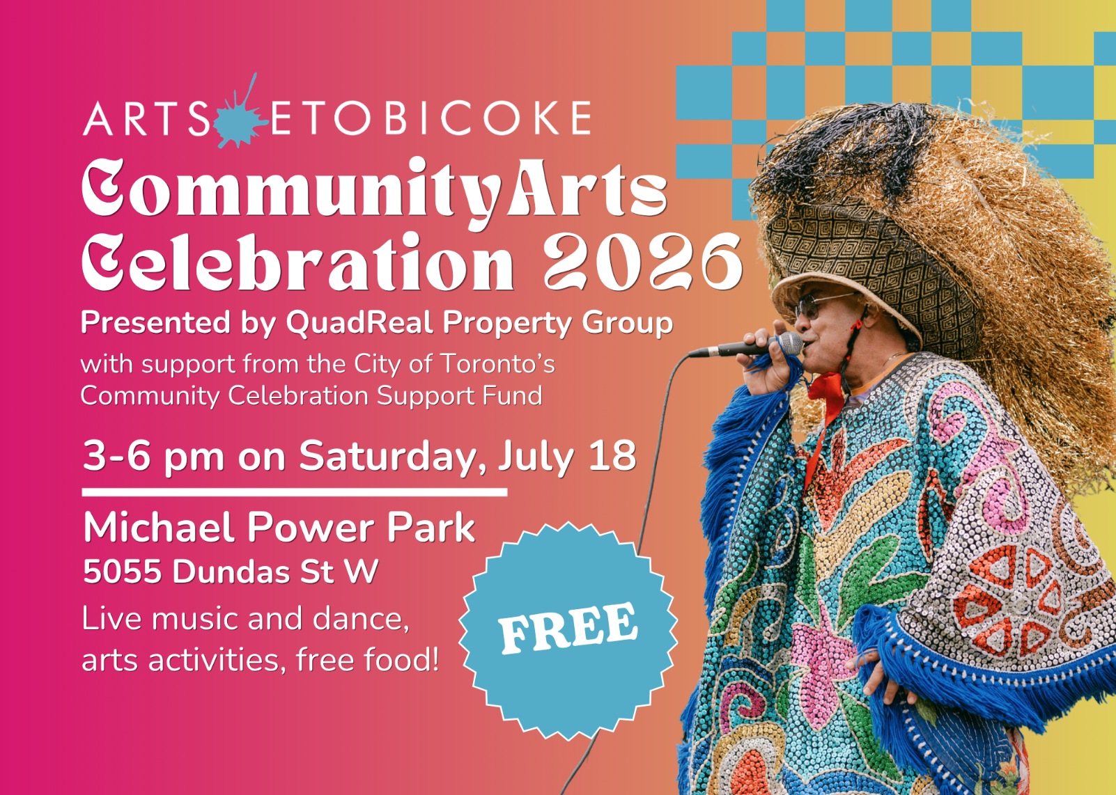 Community Arts Celebration 2026 | Jul 18 | Etobicoke