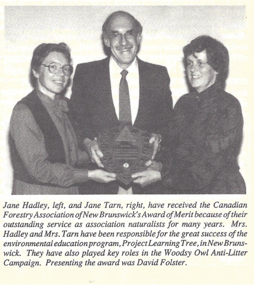 Jane Hadley, Jane Tarn-CFANB Award of Merit-CFANB Newsletter 1990.png