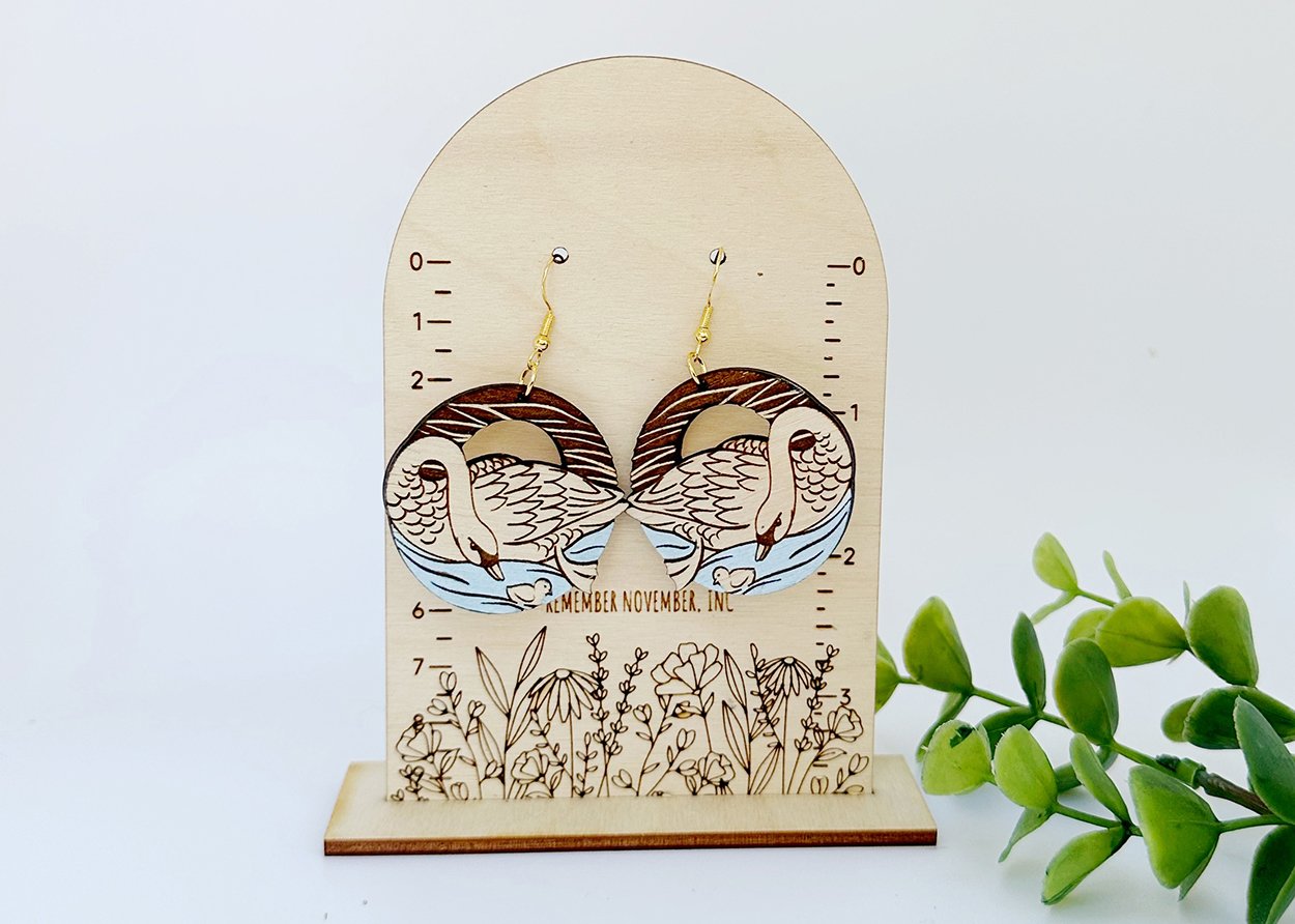 Swan Mother Earrings
