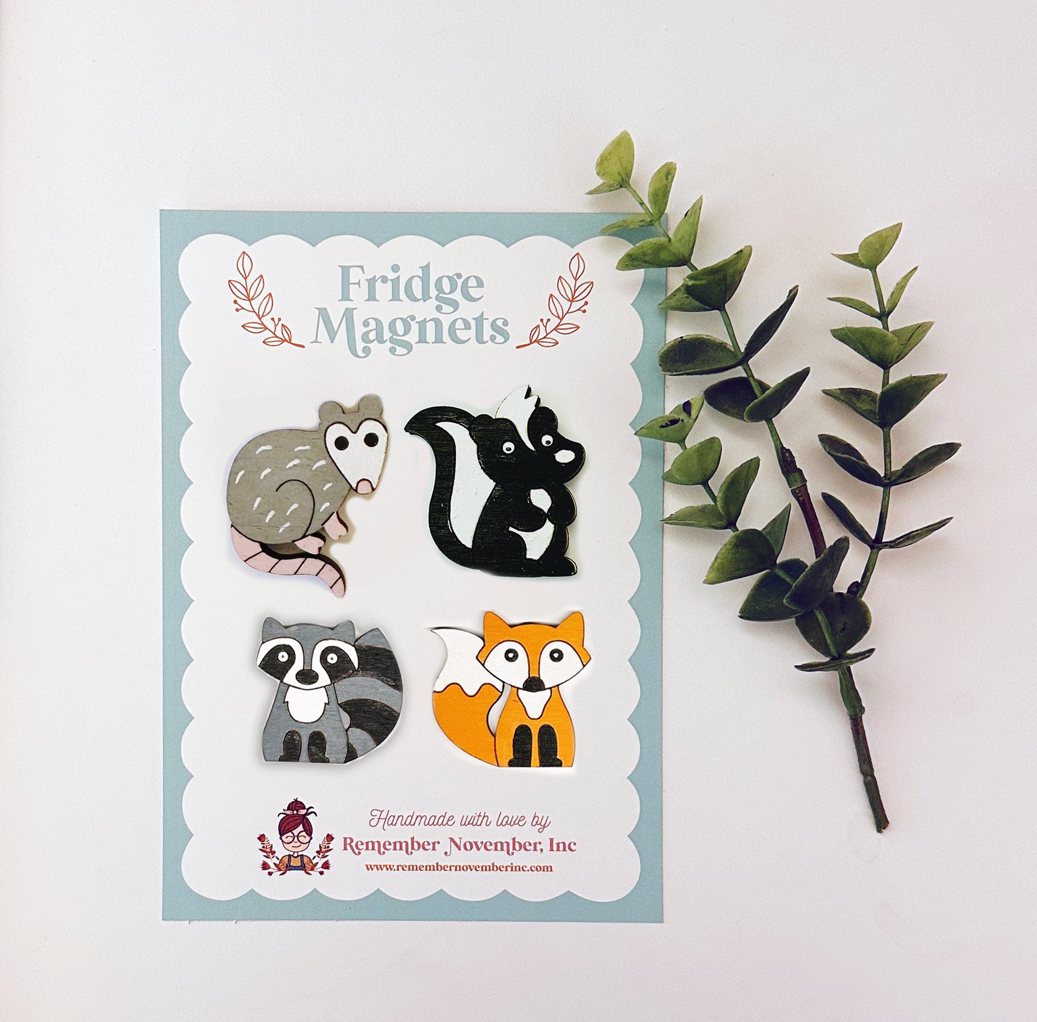 Woodland Friends Fridge Magnets, Set of 4