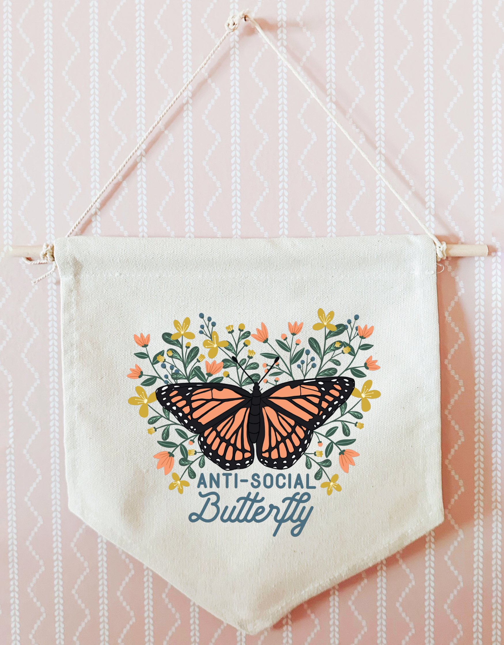 Butterfly Pennant Flag
