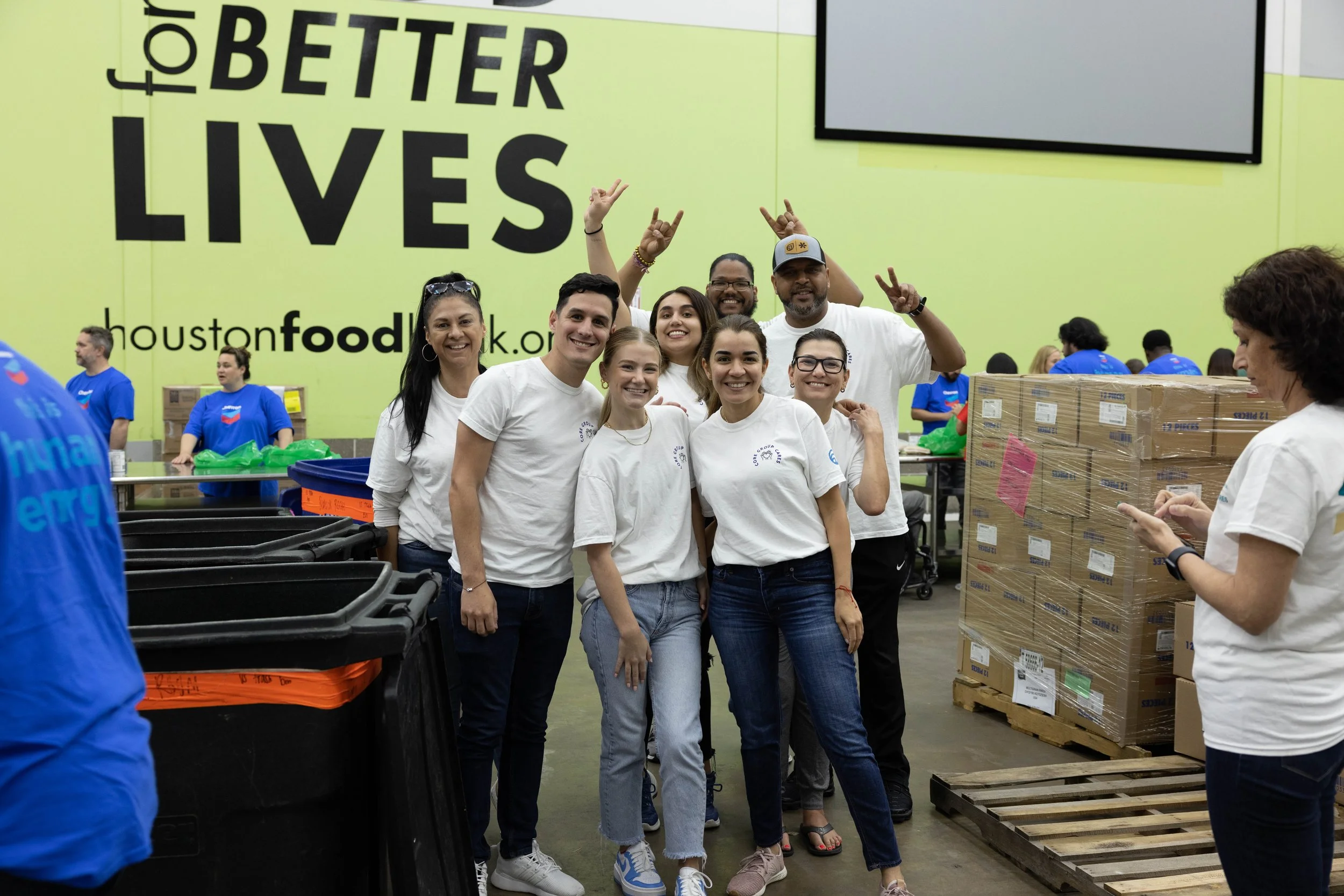 Volunteering at Houston Food Bank