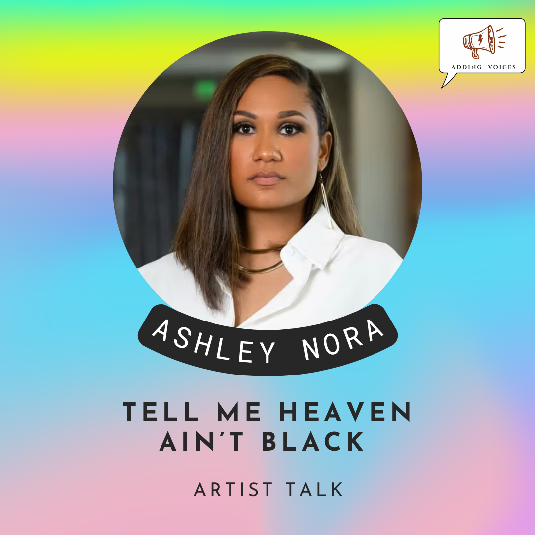 Ashley Nora , she/her  is a contemporary American multidisciplinary visual artist whose paintings, murals, and sculptural works reimagine classical iconography through a contemporary Black lens. Known for her signature blue and white palette, Nora cr