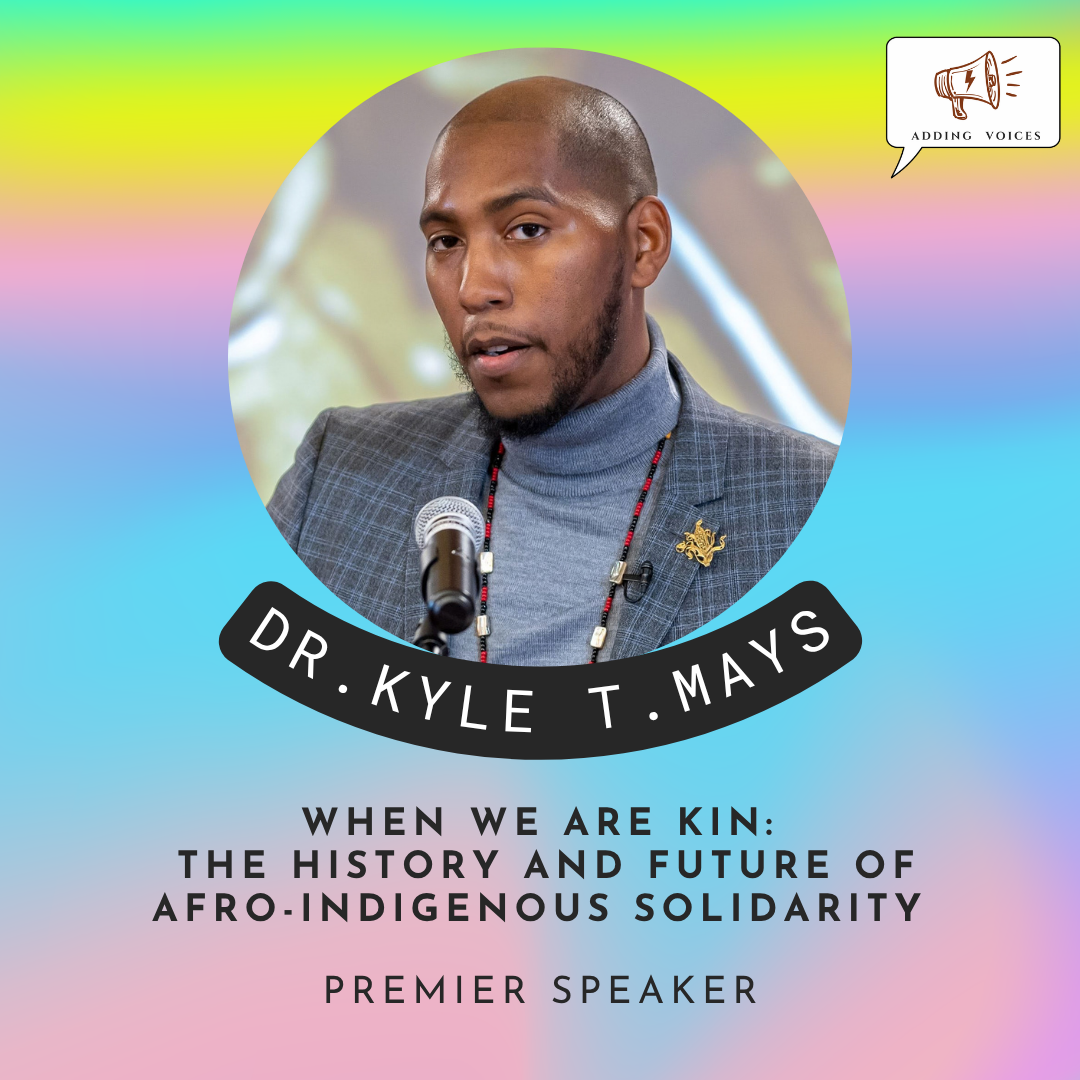 Kyle T. Mays (he/him) is an Afro-Indigenous (Saginaw Chippewa) writer and scholar of Afro-Indigenous history, urban studies, and contemporary popular culture. He is a Professor of African American Studies, American Indian Studies, and History at UCLA