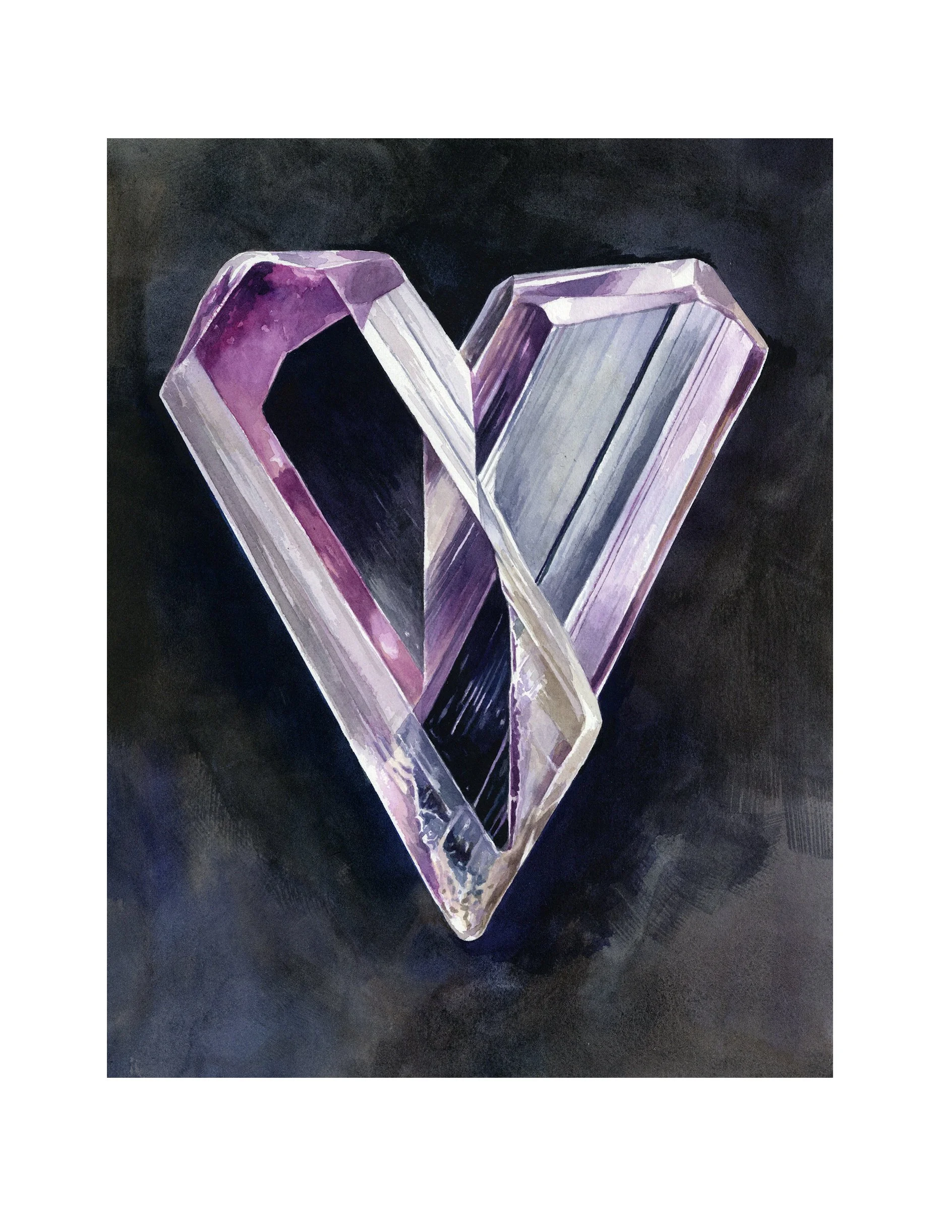 Diaspore Study on 16” x 12” Watercolor Cold Pressed Paper 140lbs 

Diaspore (var. zultanite) from Selcuk, Mugla Province, Aegean Region, Turkey 
Reference Accreditation: Laszlo Kupi Collection @ www.finemineralphotography.com