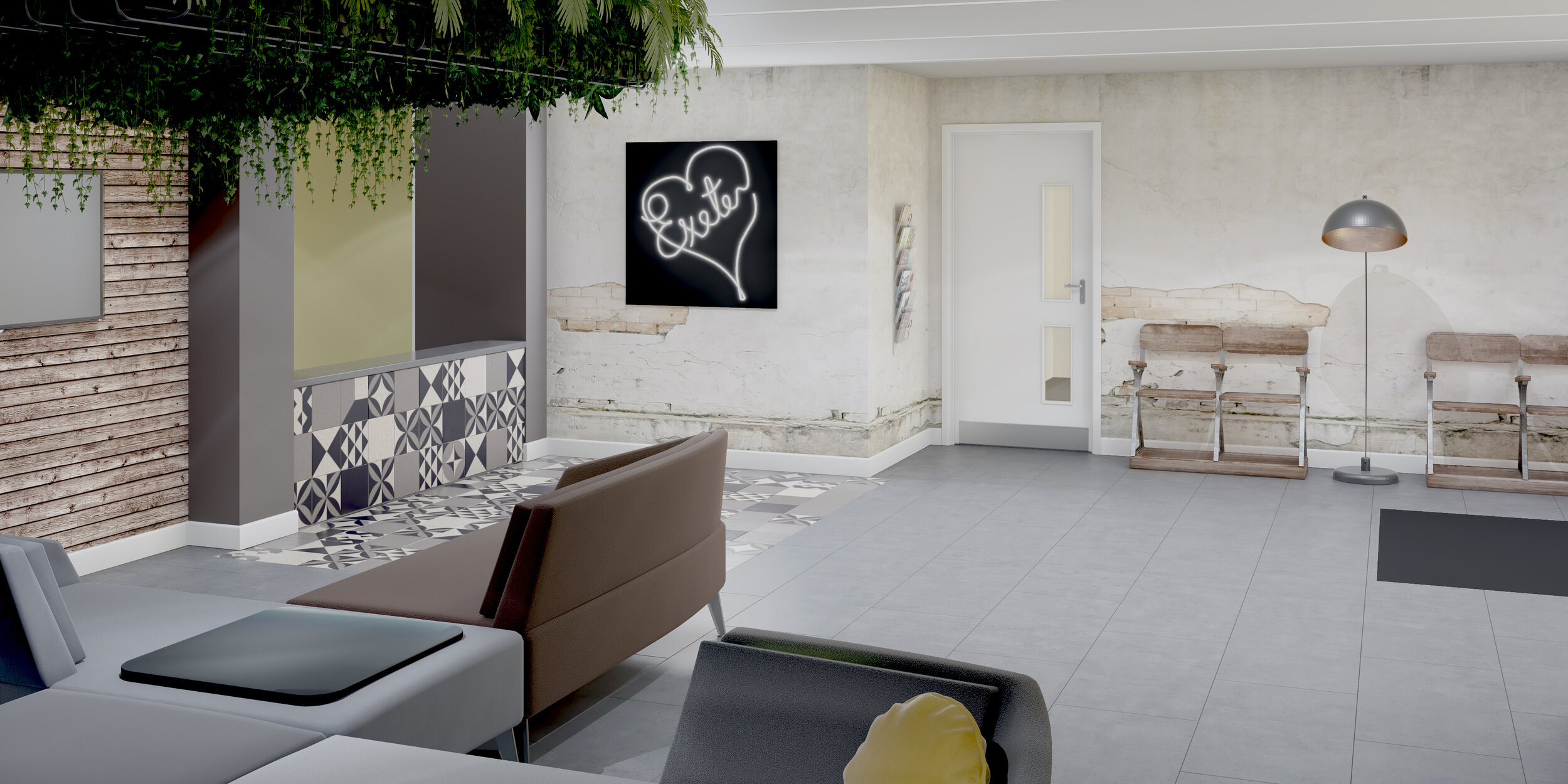 Industrial reception area
