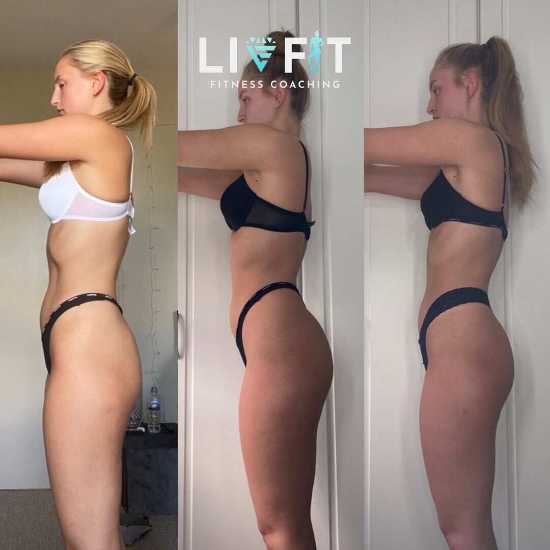 8 Months of work = a completely different body composition + all the glute gains&hellip; 🍑💎🤯

Between these photos my client has been through the following phases:

1 body re-comp phase 
1 reverse diet + building phase 
1 deficit phase to reveal w