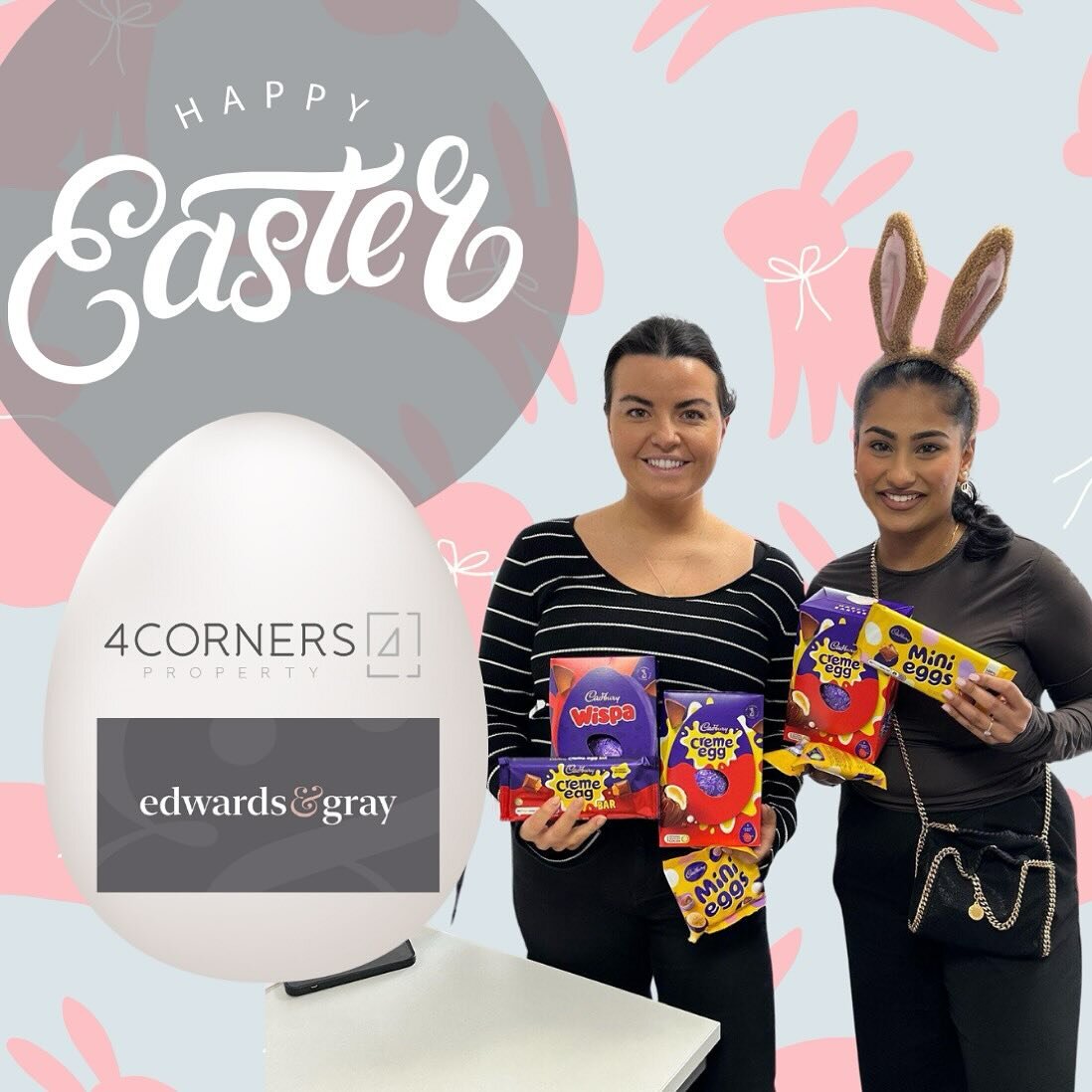 Catch up with the 4Corner&rsquo;s Easter Bunny deliveries&hellip;

We visited the lovely people at Edward&rsquo;s &amp; Gray and also The Right Advice in Knowle with more extra special Easter treats. We hope everyone has enjoyed a fabulous Bank Holid