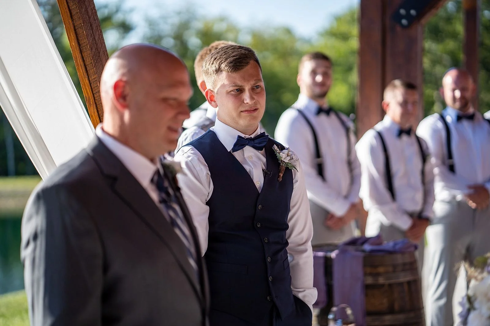 Outdoor wedding ceremony near Cincinnati Ohio