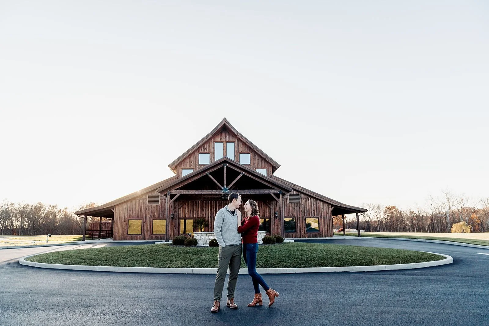 Fall engagement photo session near Cincinnati at Hanover Reserve