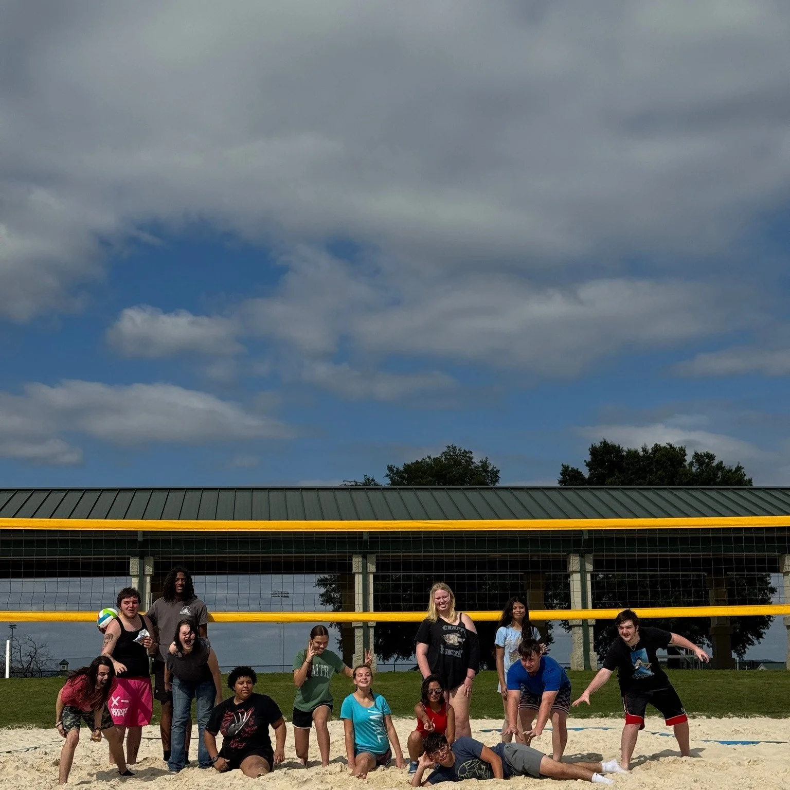 Beautiful day for some beach volleyball! ☀️🏐 This is one of our Jacob's Ladder high school students&rsquo; favorite places to go, and we can see why! We love this incredible group of kids and the way they genuinely enjoy being together. Each one bri