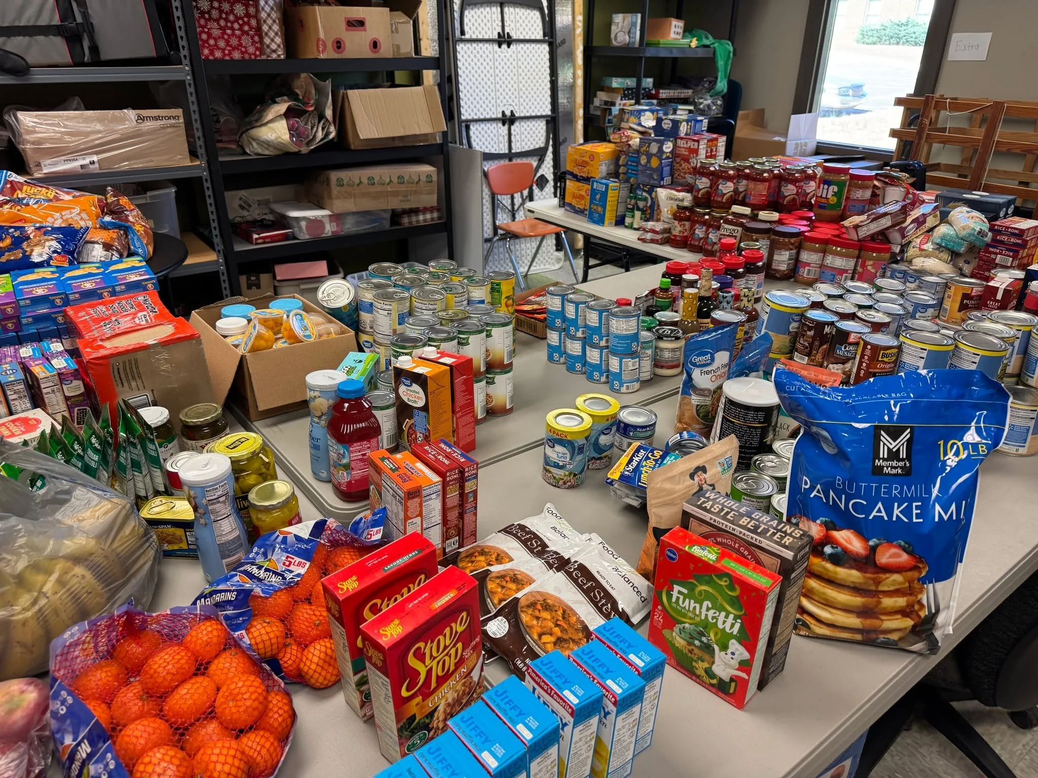 Our first food box pack was a success! ❤️
We are so thankful for the amazing team of volunteers who showed up to help &mdash; many hands truly do make light work. Because of your servant hearts, families in our community will have food on their table