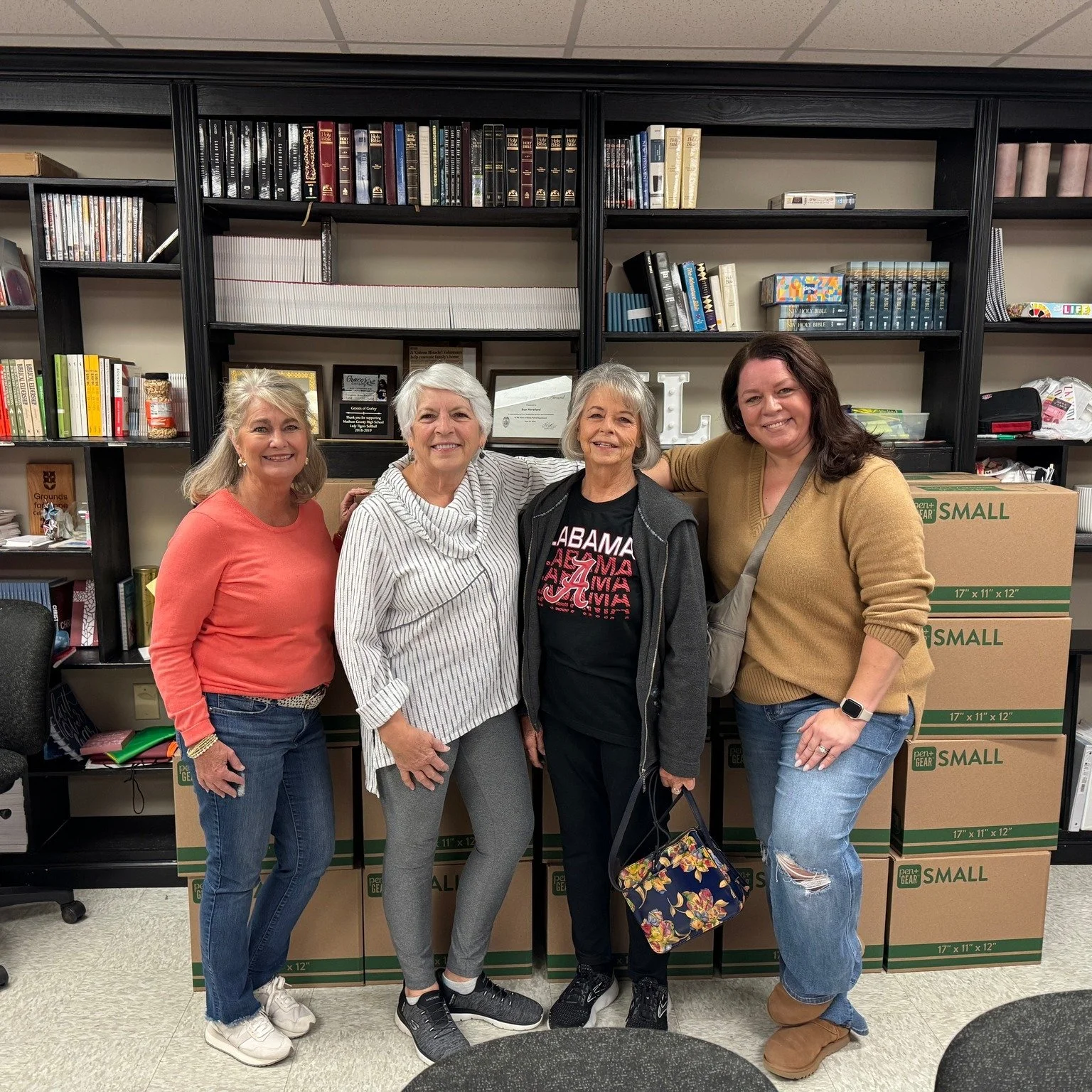A huge thank you to these sweet ladies from McMullen Cove for packing food boxes for our Gurley families last week! Their smiles lit up the room, and their hearts filled it. We are so grateful for you!