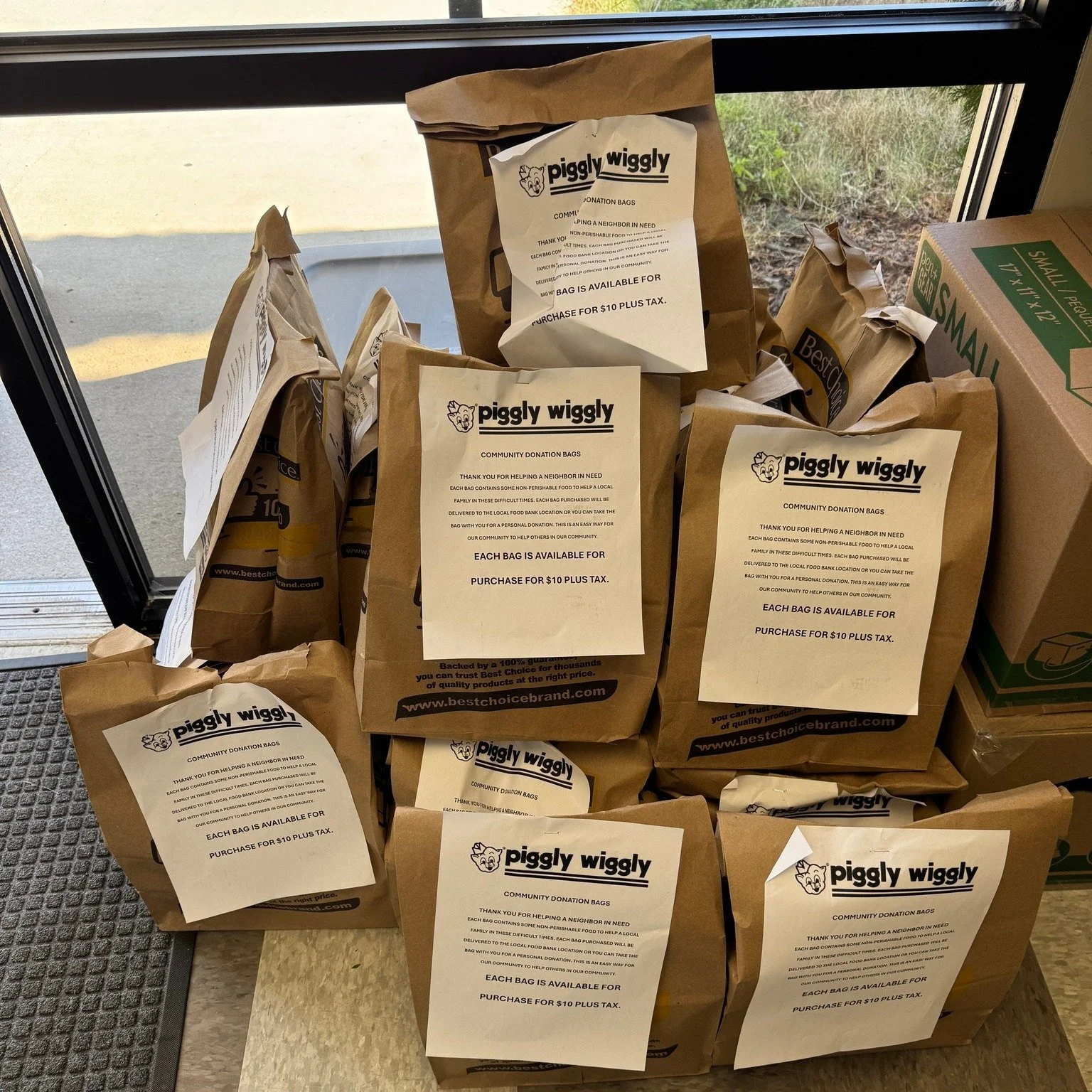 Thanks to all the Piggly Wiggly shoppers who purchased food bags for Gurley families and for The Pig for sending them to us so we can distribute to those in need! We love our local businesses!